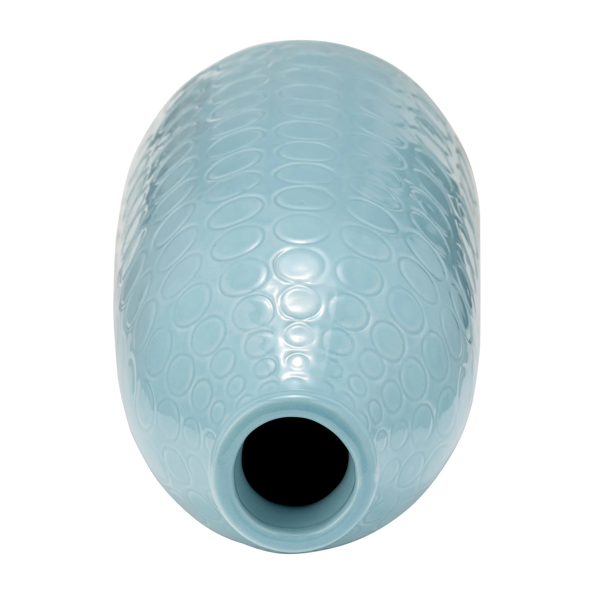 Cer, 16" Circles Vase, Aqua Haze - Image 4