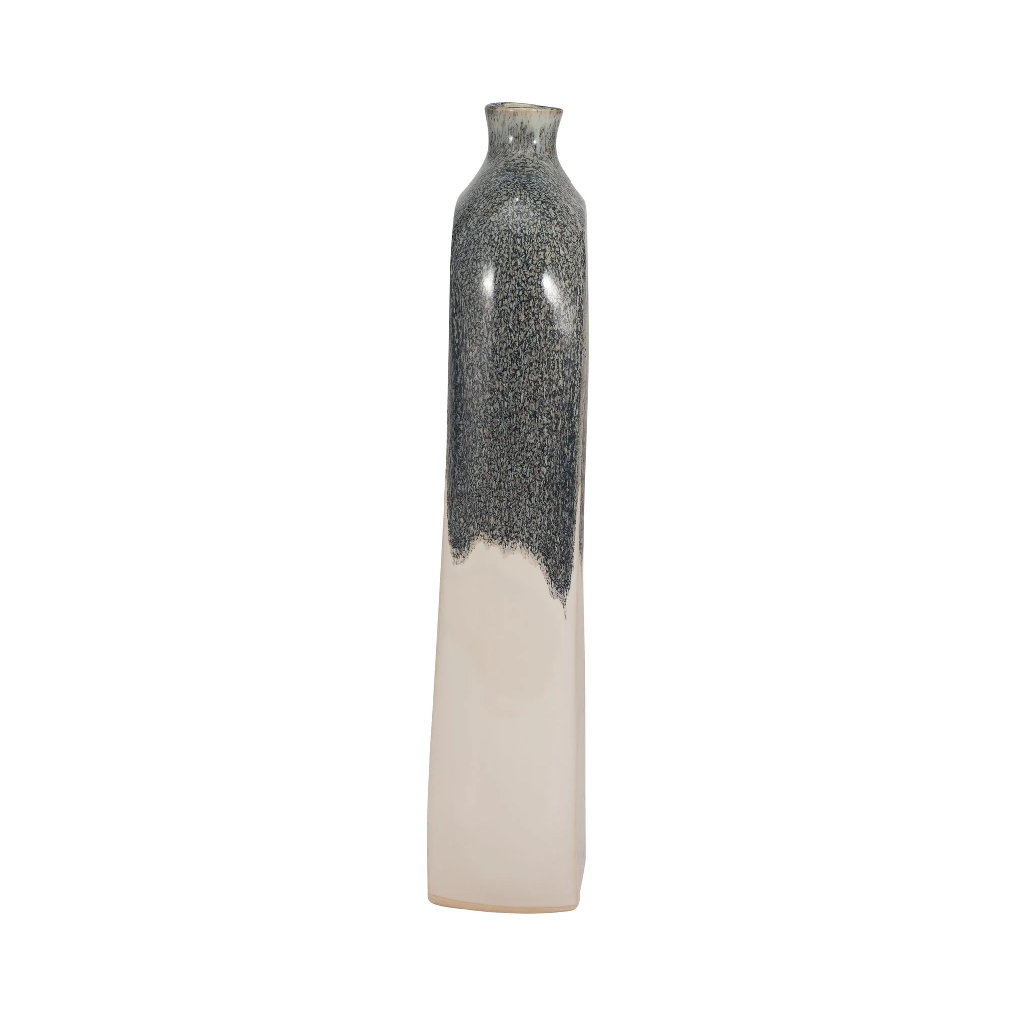Cer, 16" Curvy Open Cut-out Vase, Blue/white - Image 4