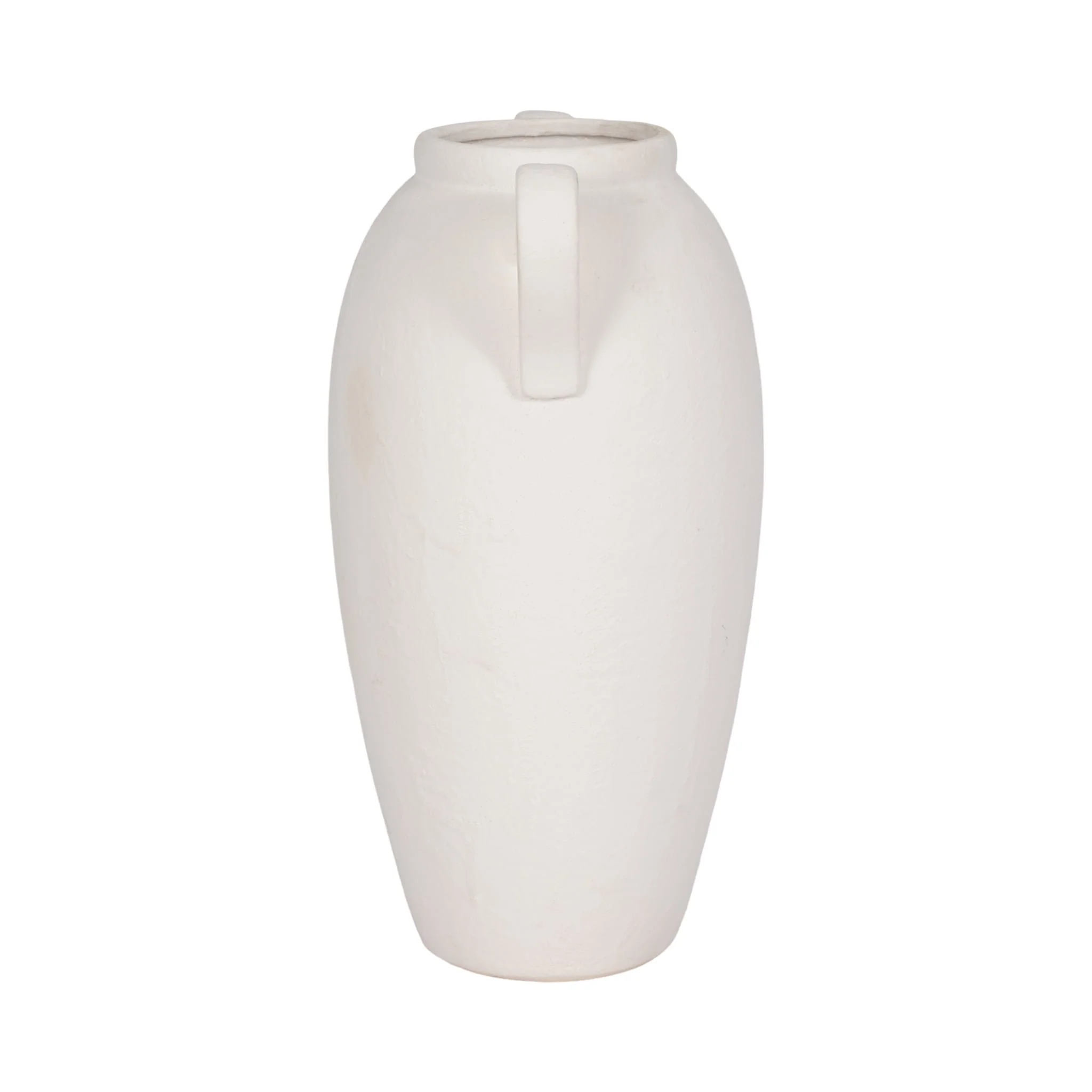 Cer, 16" Textured Jug W/ Handles, White - Image 4