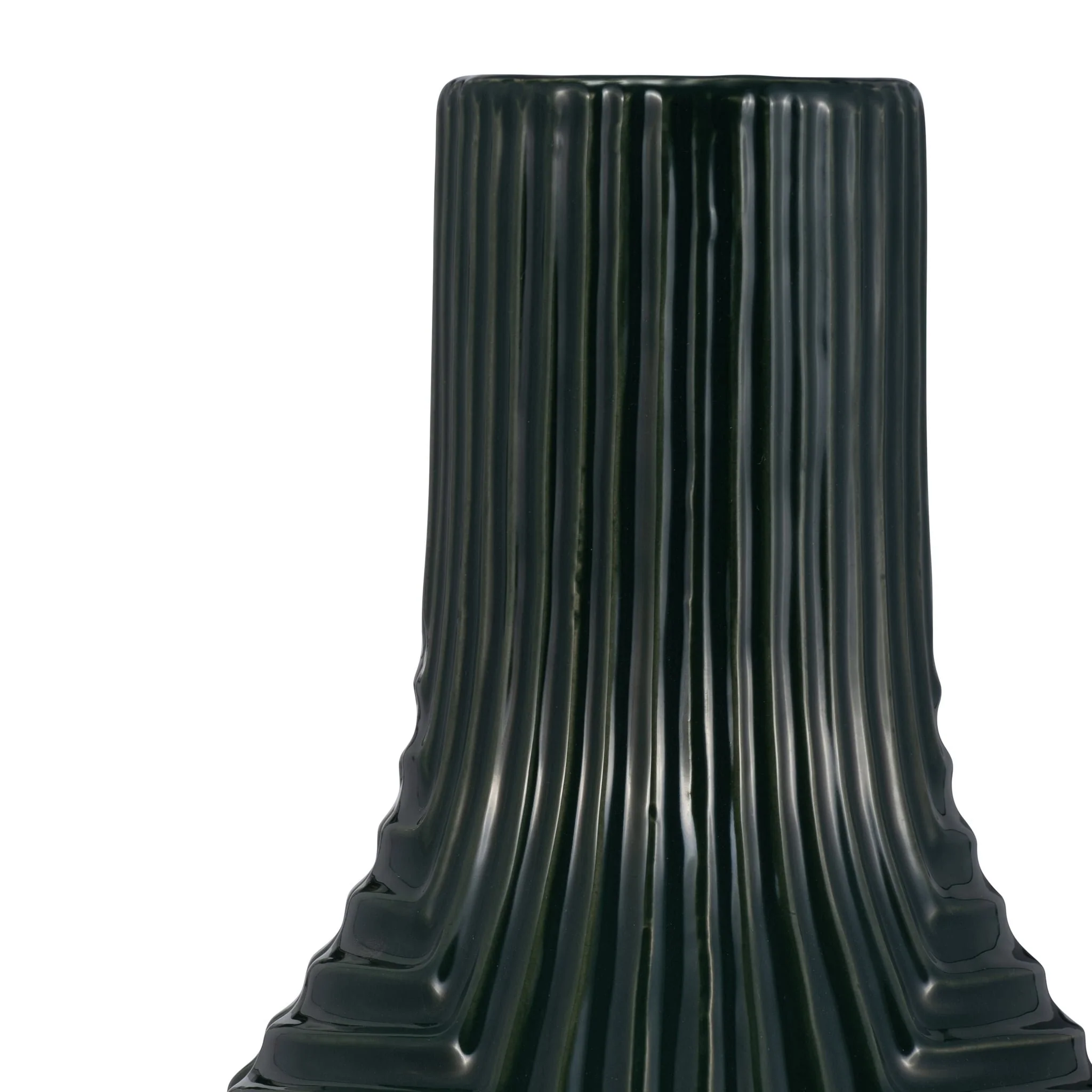 Cer, 16" Tribal Vase, Forest Green - Image 4