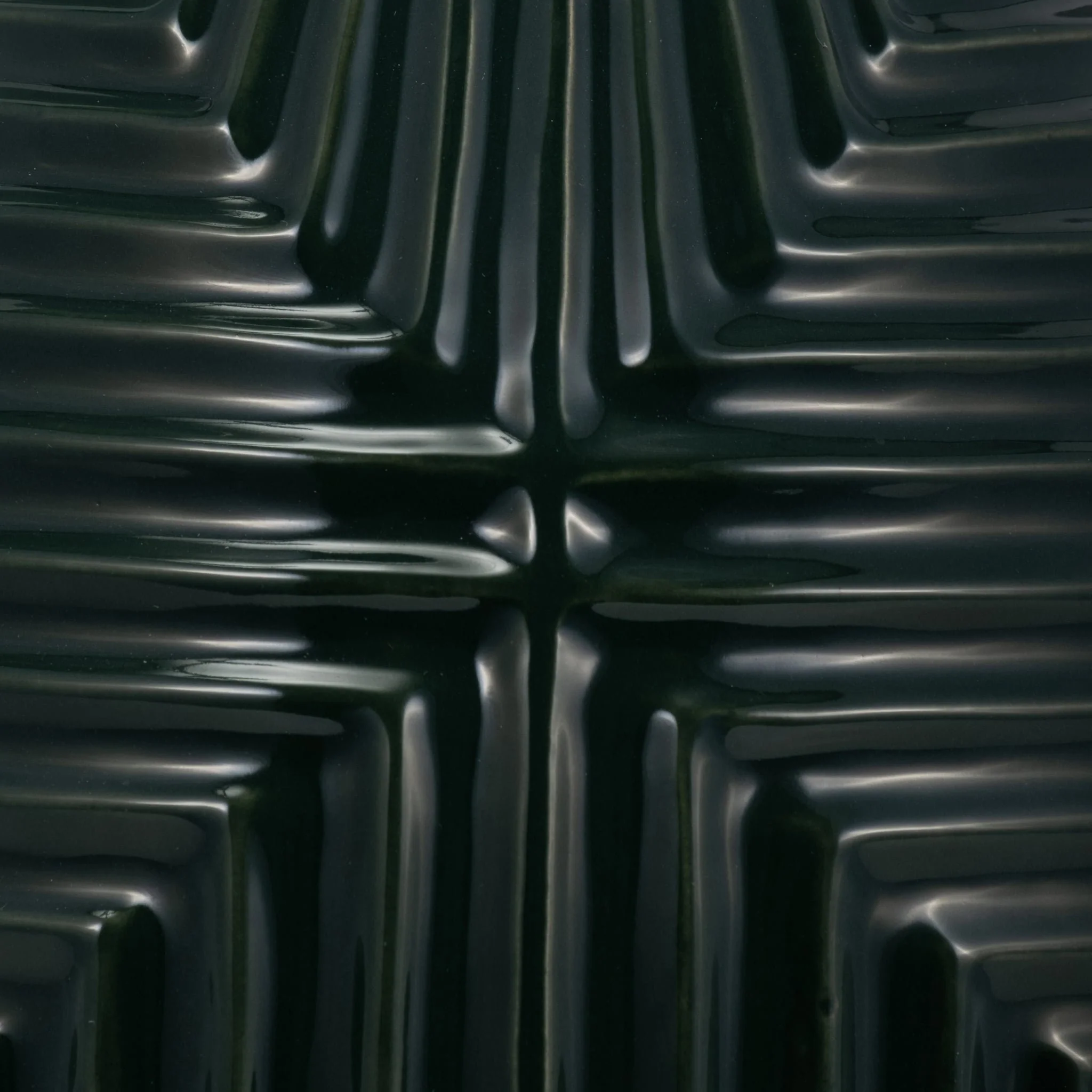 Cer, 16" Tribal Vase, Forest Green - Image 5