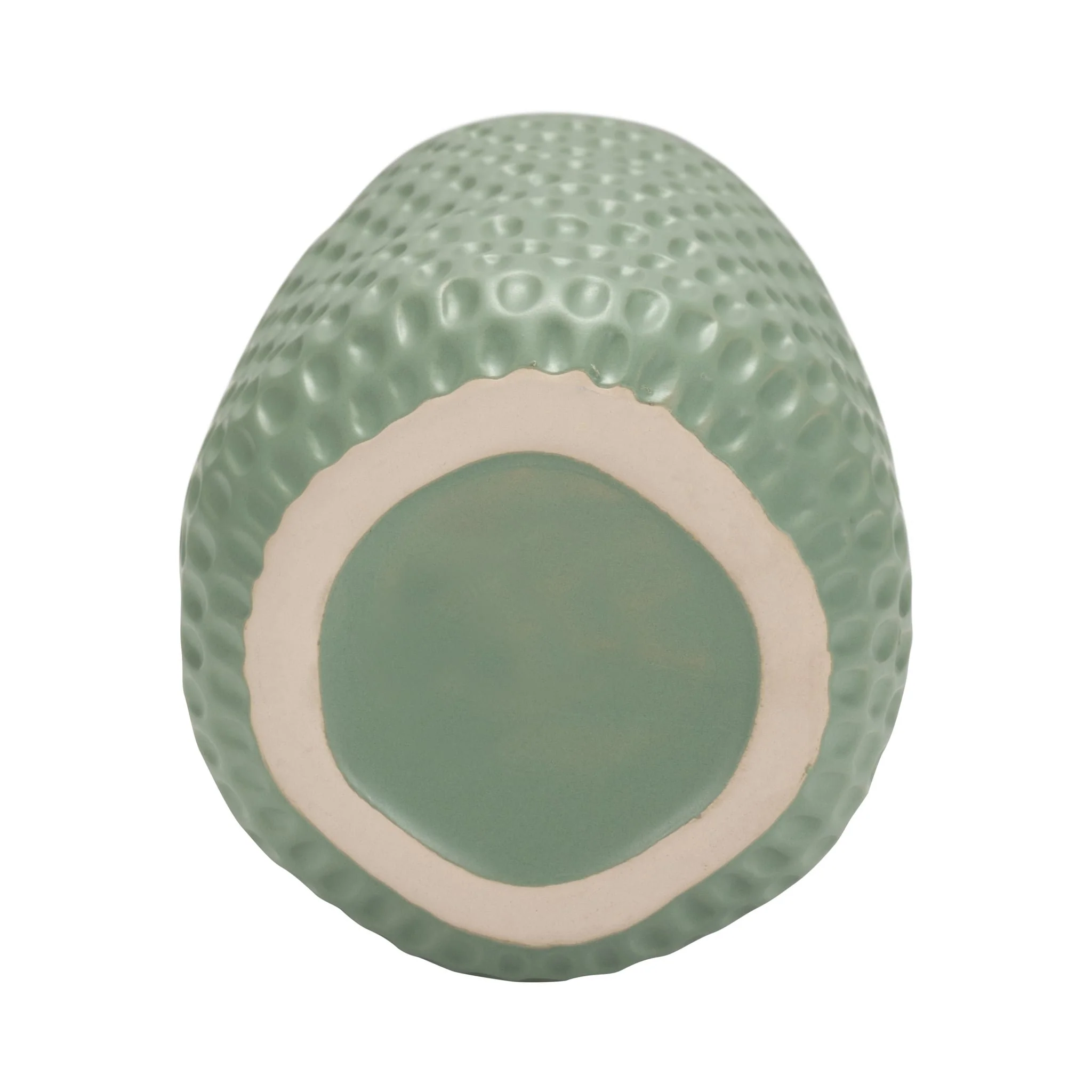 Cer, 16"h Dimpled Vase, Green - Image 6