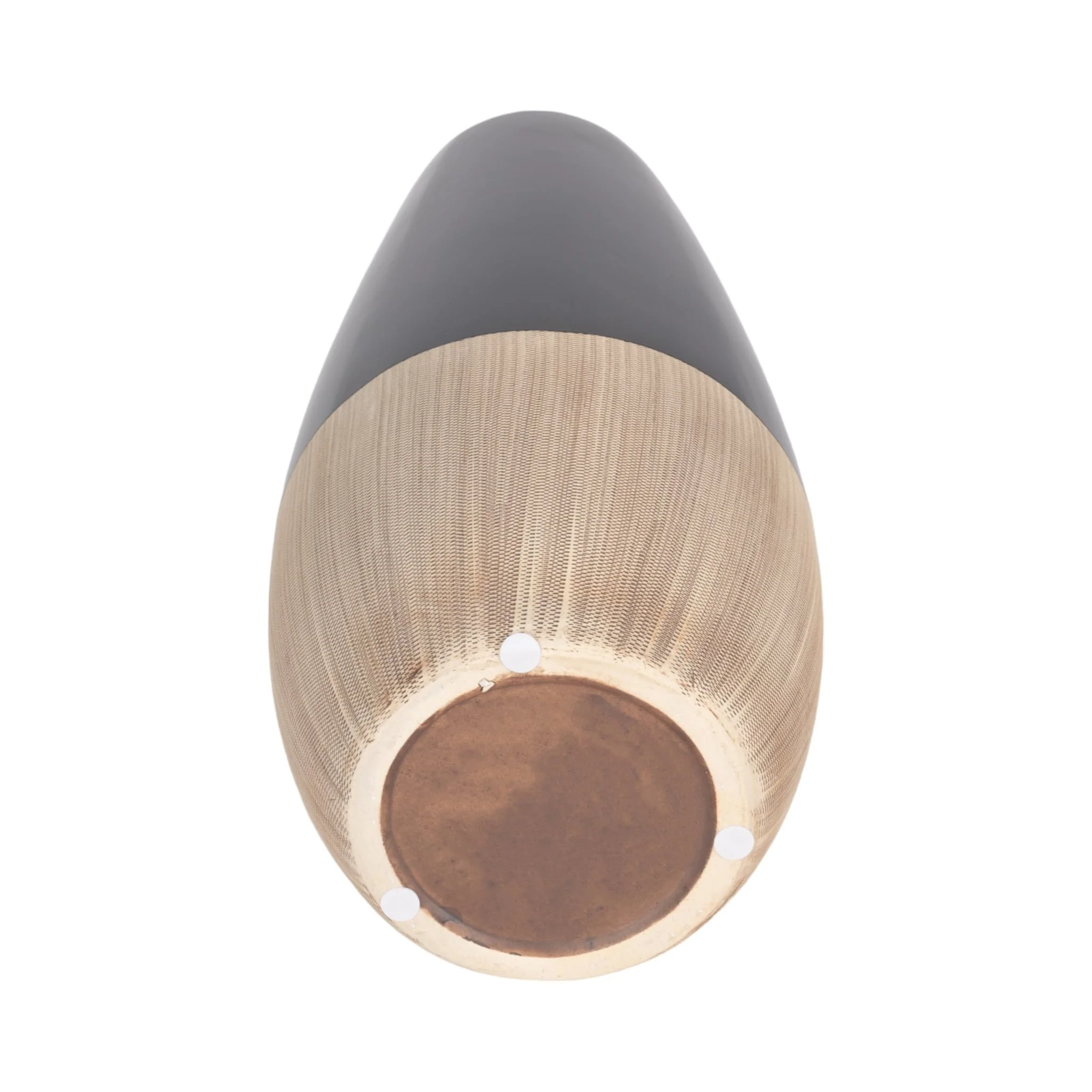 Cer, 17"h 2-tone Vase, Creme/black - Image 6