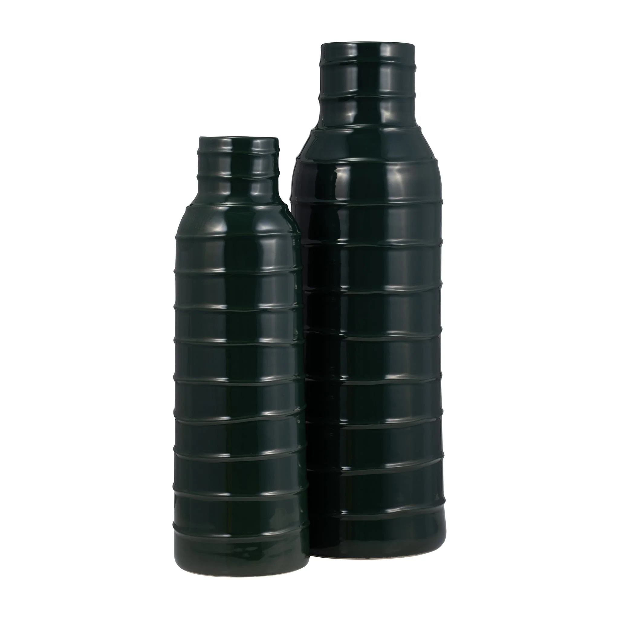 Cer, 17"h Tribal Vase, Forest Green - Image 7