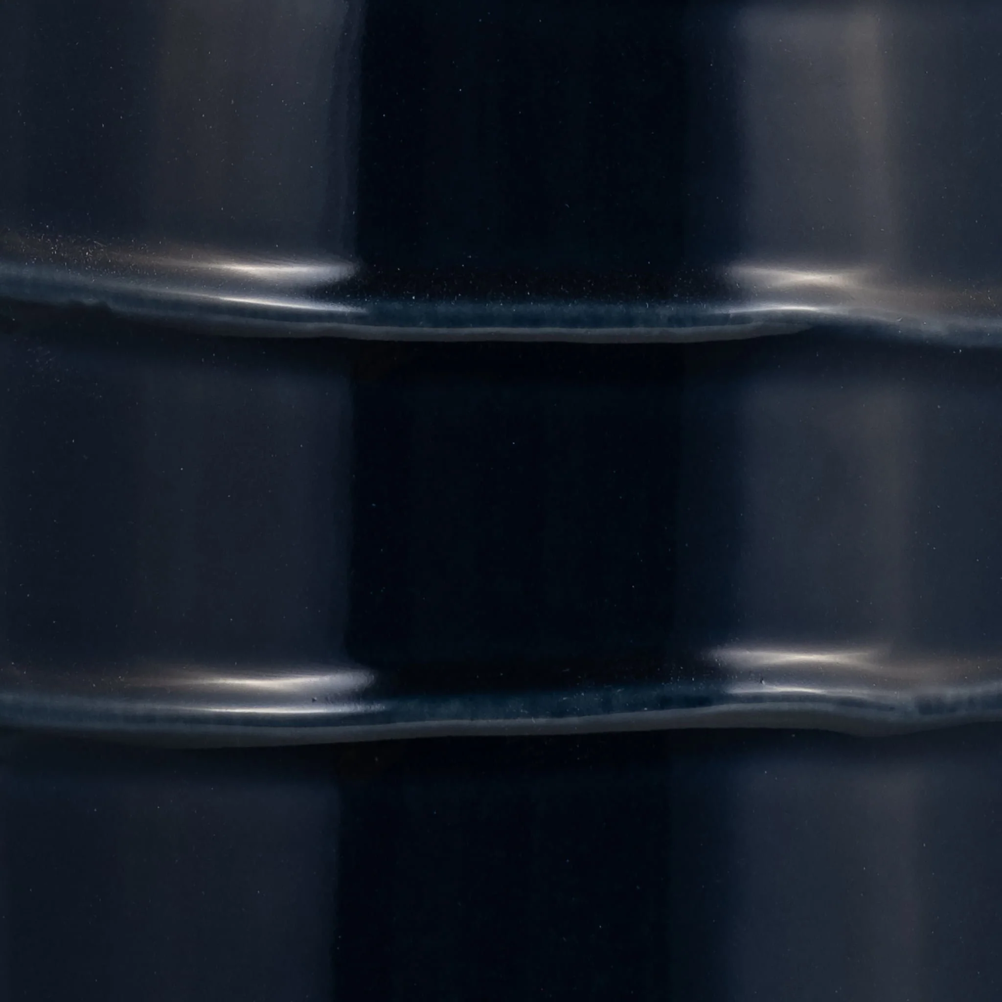 Cer, 17"h Tribal Vase, Navy Blue - Image 4