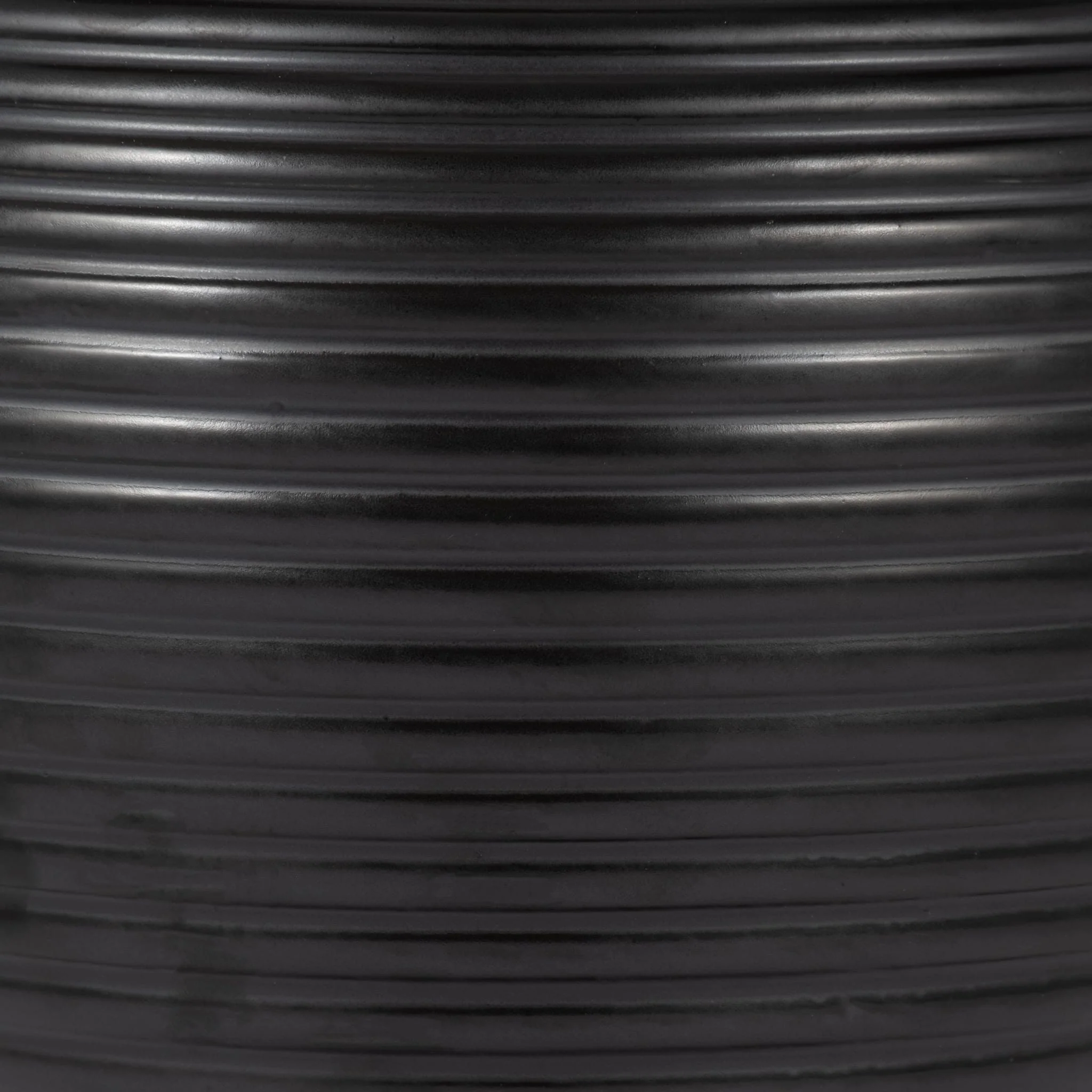 Cer, 18" Ribbed Temple Jar, Black - Image 4