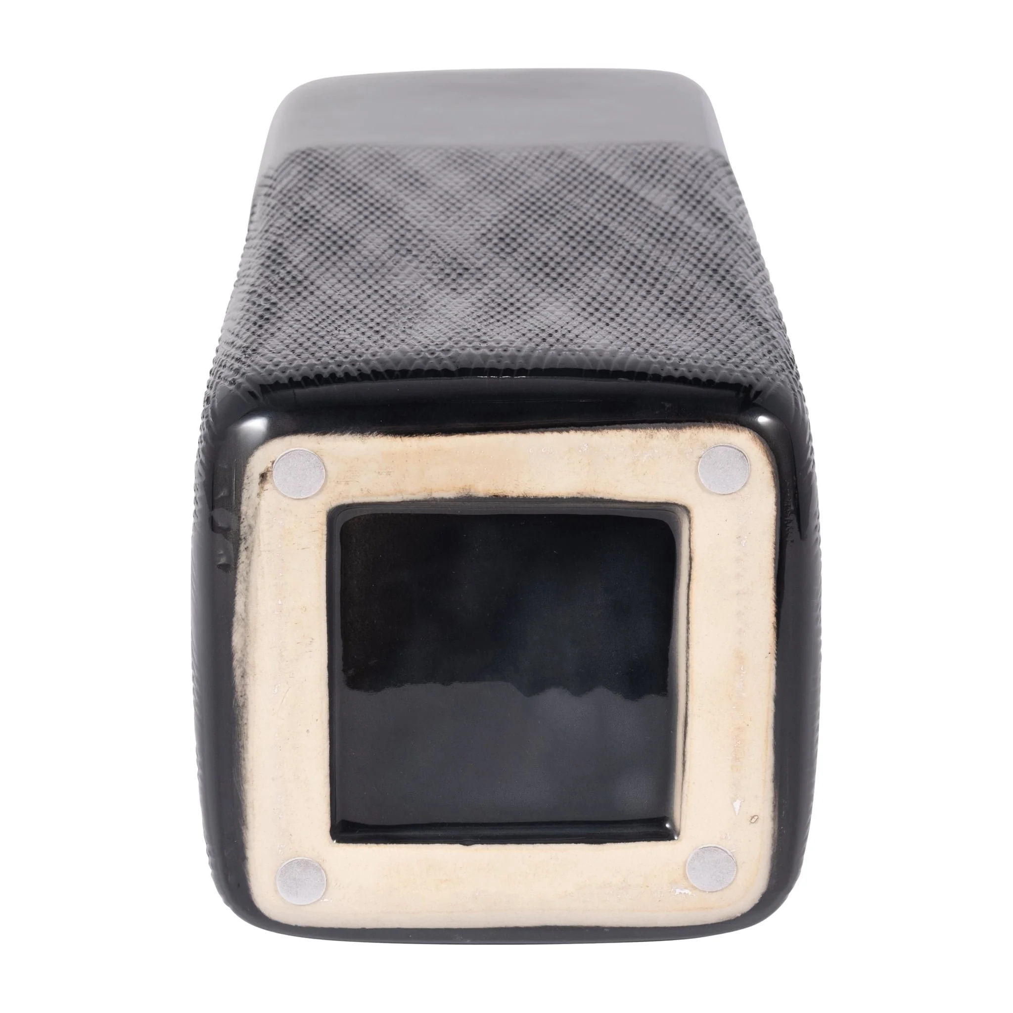Cer, 18" Squared Grooved Vase, Black - Image 6