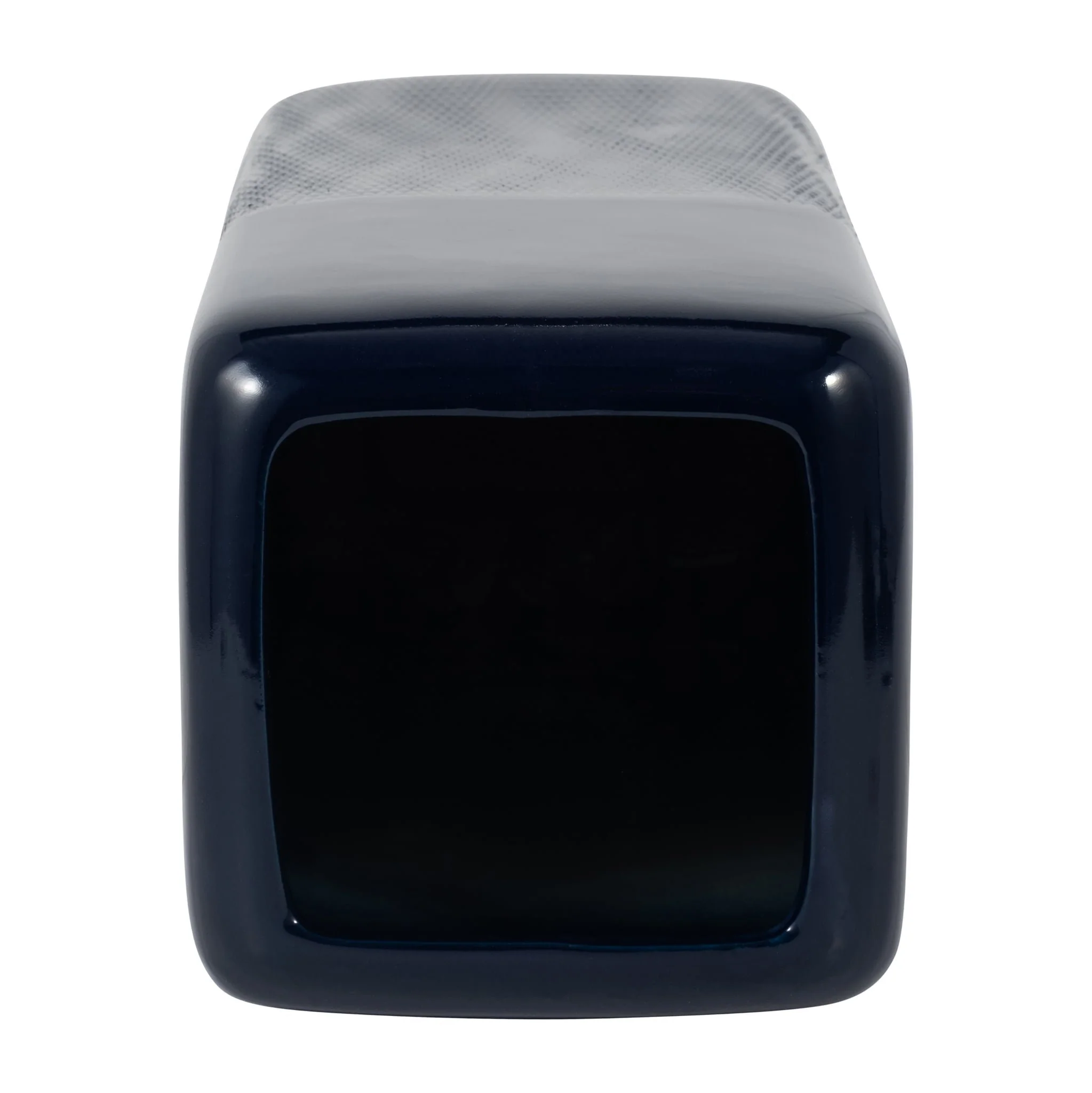 Cer, 18" Squared Grooved Vase, Navy Blue - Image 5