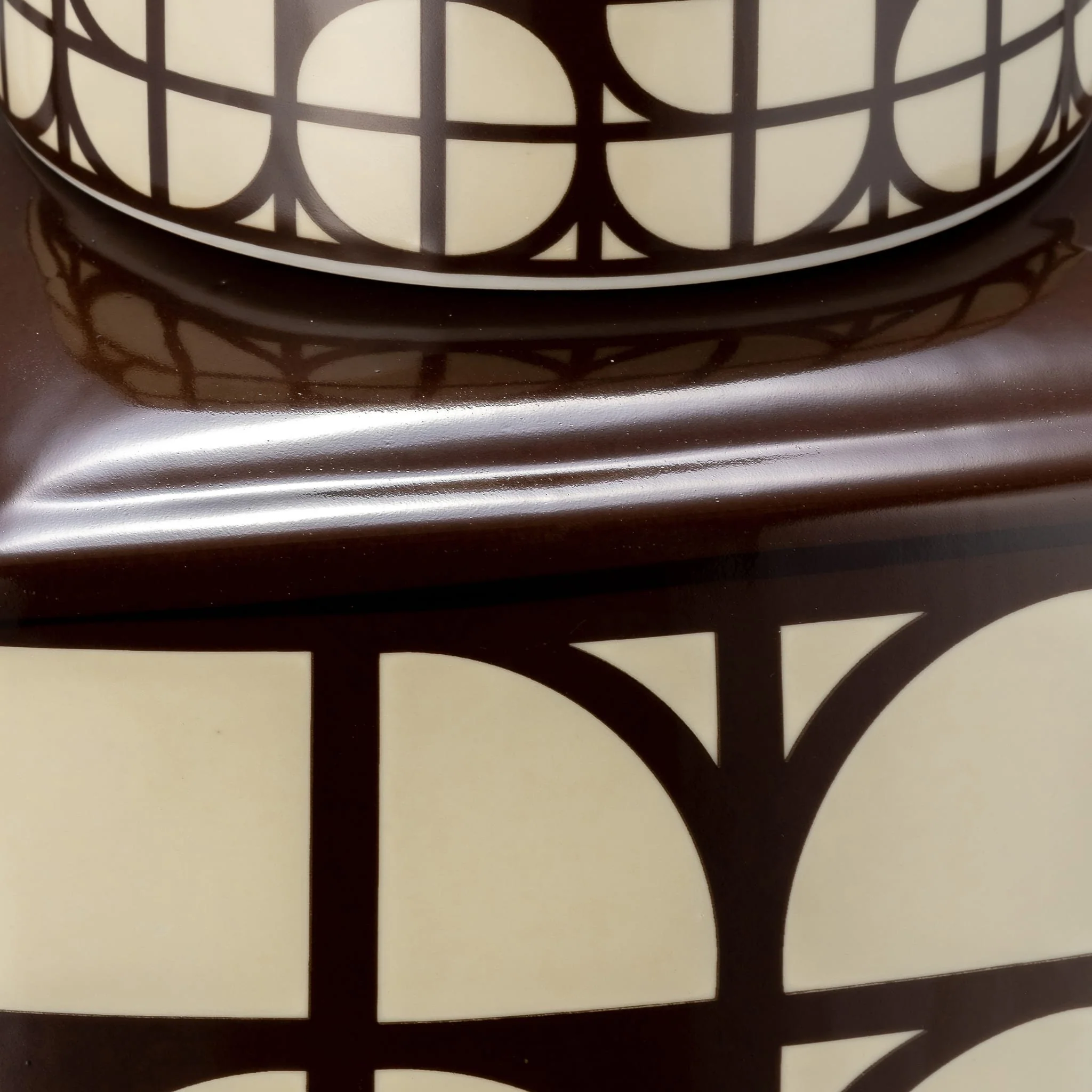 Cer, 18"h Square Jar W/ Lid, Java/cotton - Image 4