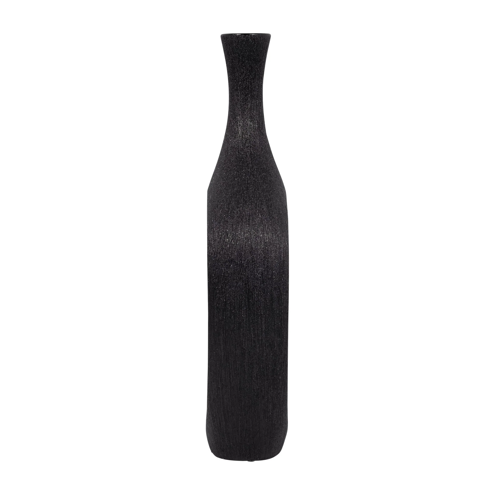 Cer, 19" Beaded Open Cut Vase, Black - Image 3