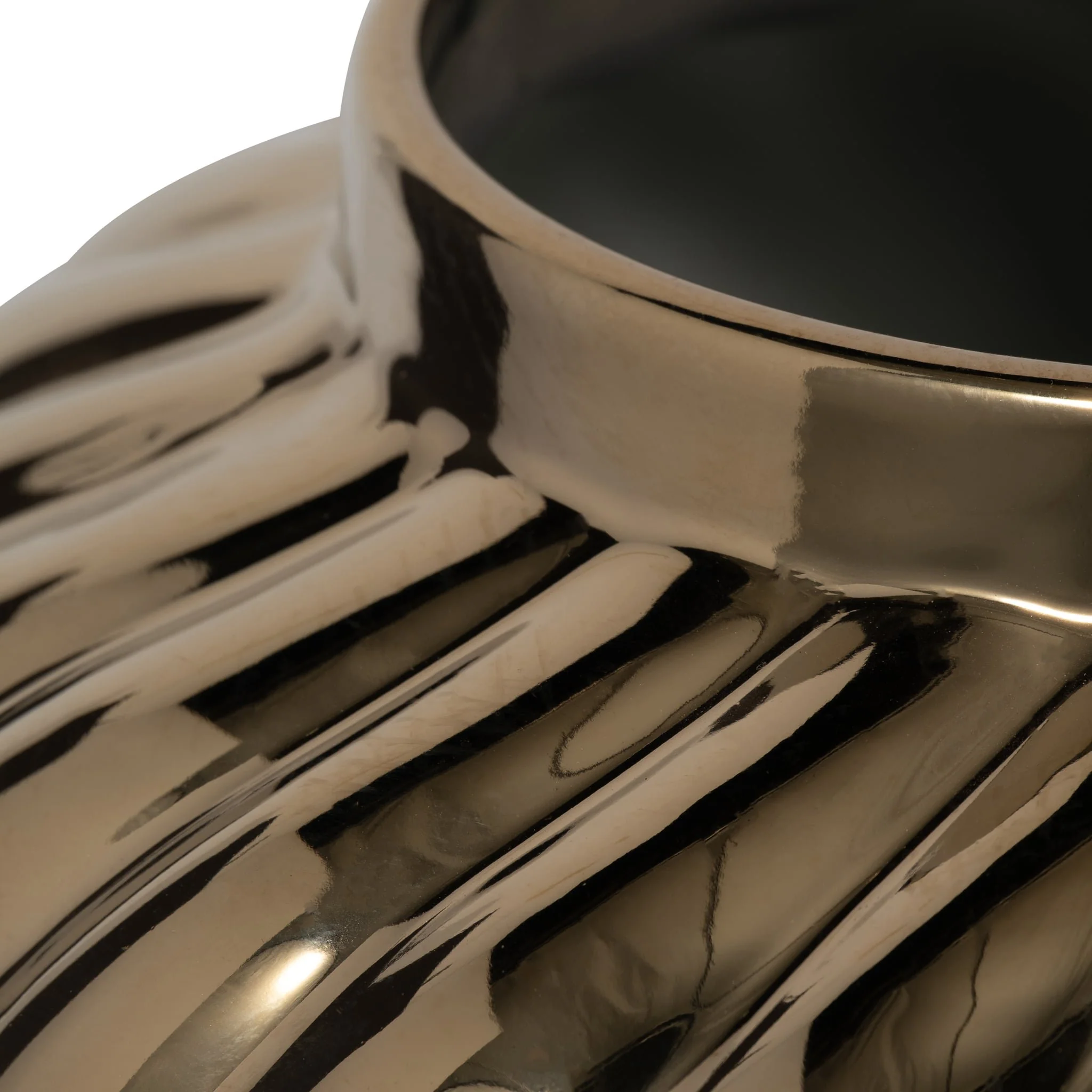 Cer, 20" Swirl Temple Jar, Gold - Image 5