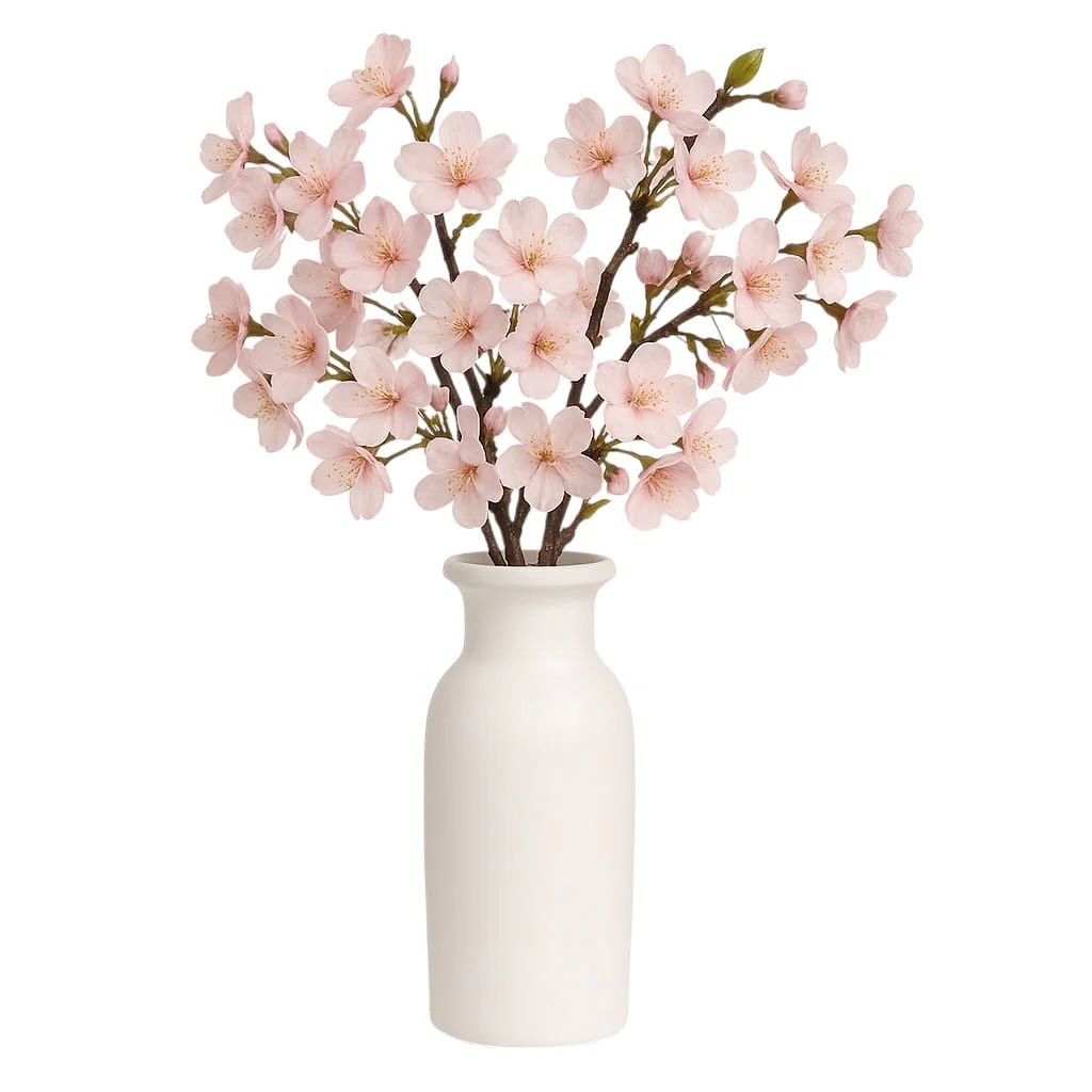 Cer, 20"h Tall Slim Vase, White - Image 2