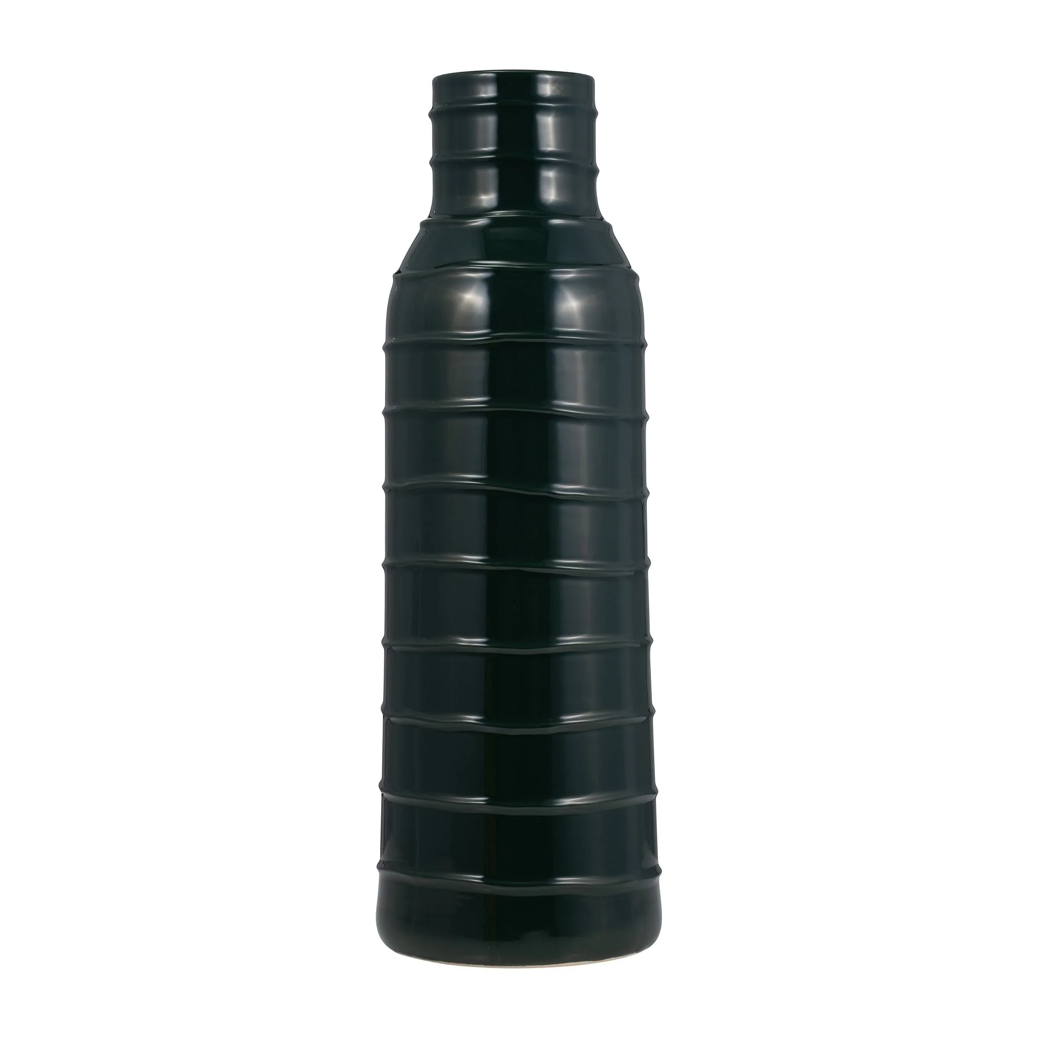 Cer, 20"h Tribal Vase, Forest Green - Image 3