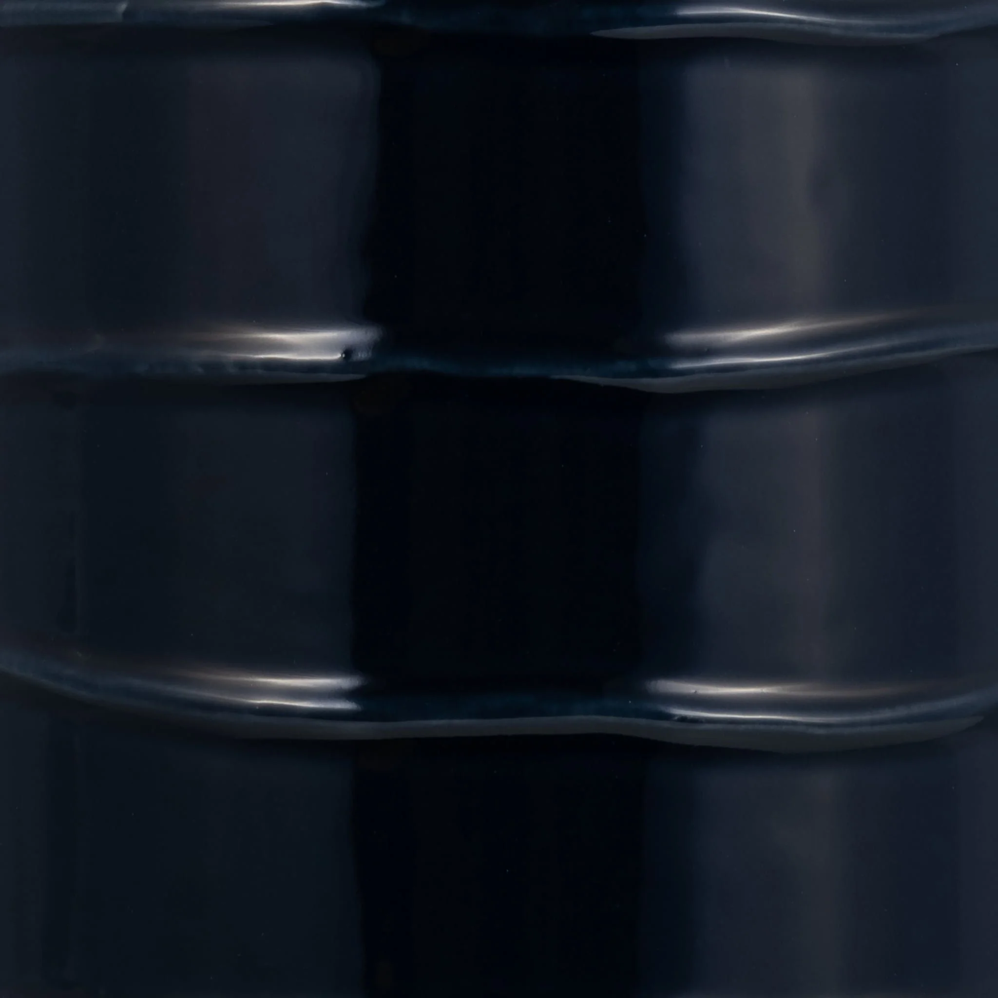 Cer, 20"h Tribal Vase, Navy Blue - Image 4