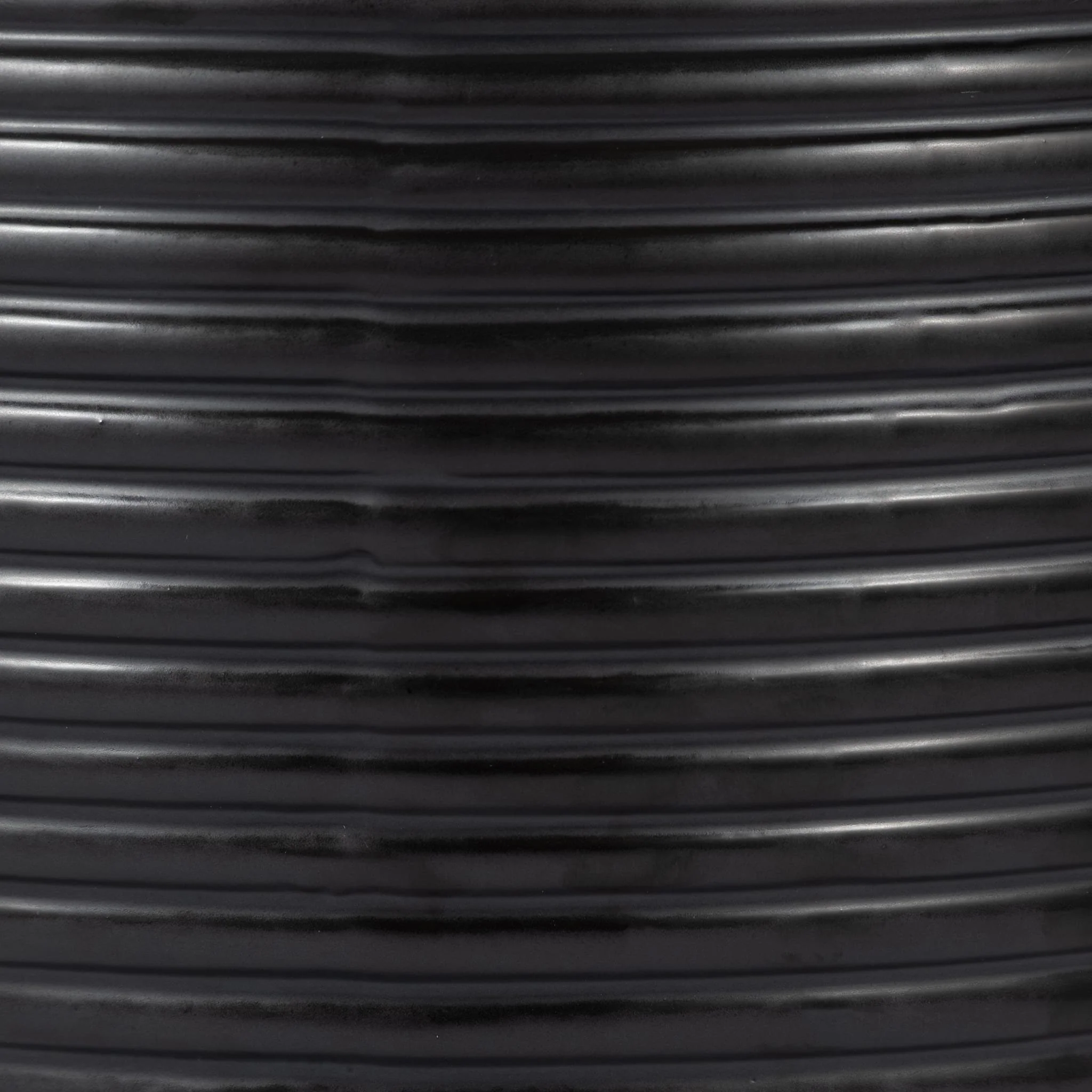 Cer, 24" Ribbed Temple Jar, Black - Image 4