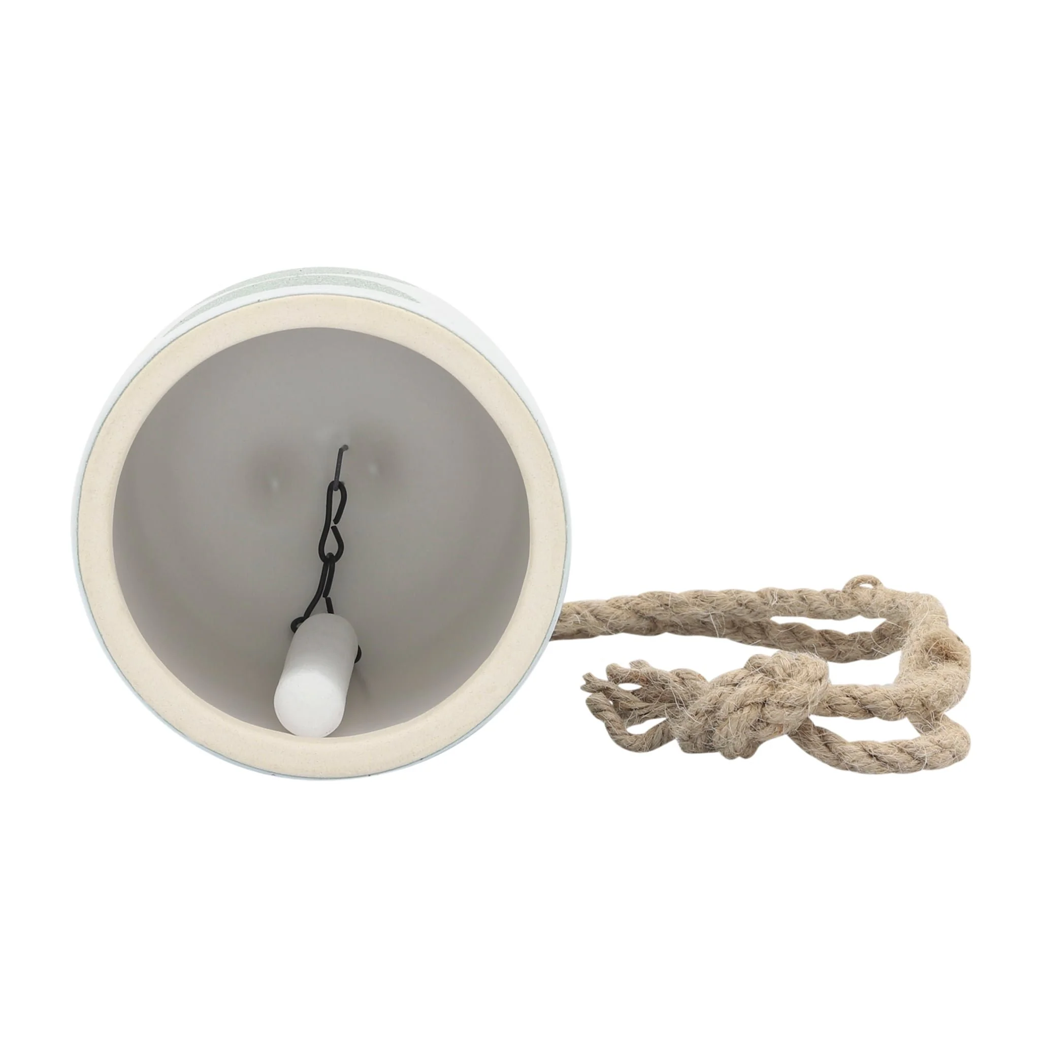 Cer, 4" Hanging Bell Rainbow, White/green - Image 3
