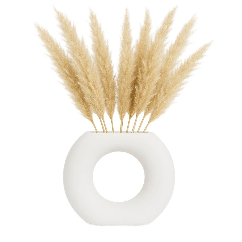 Cer, 5" Donut Vase, White - Image 2