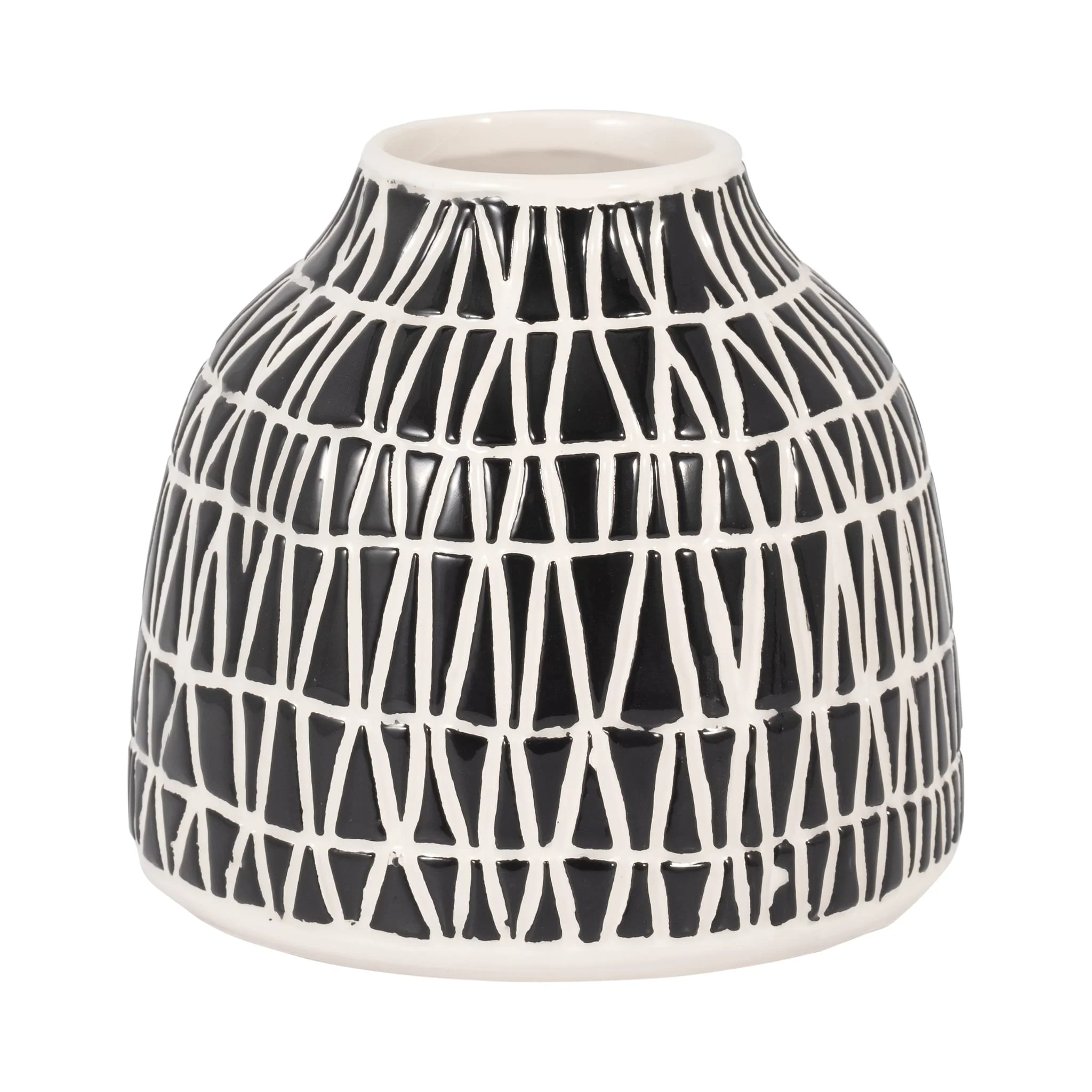 Cer, 5" Tribal Vase, Black - Image 2