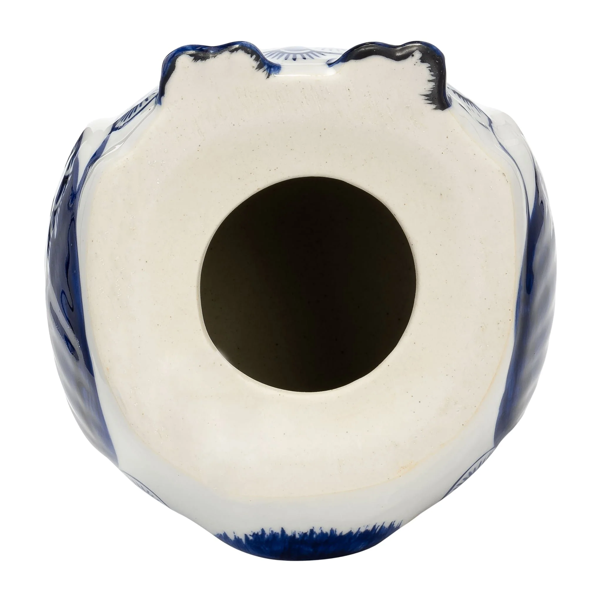 Cer, 5"h Chinoiserie Owl, Blue/white - Image 6