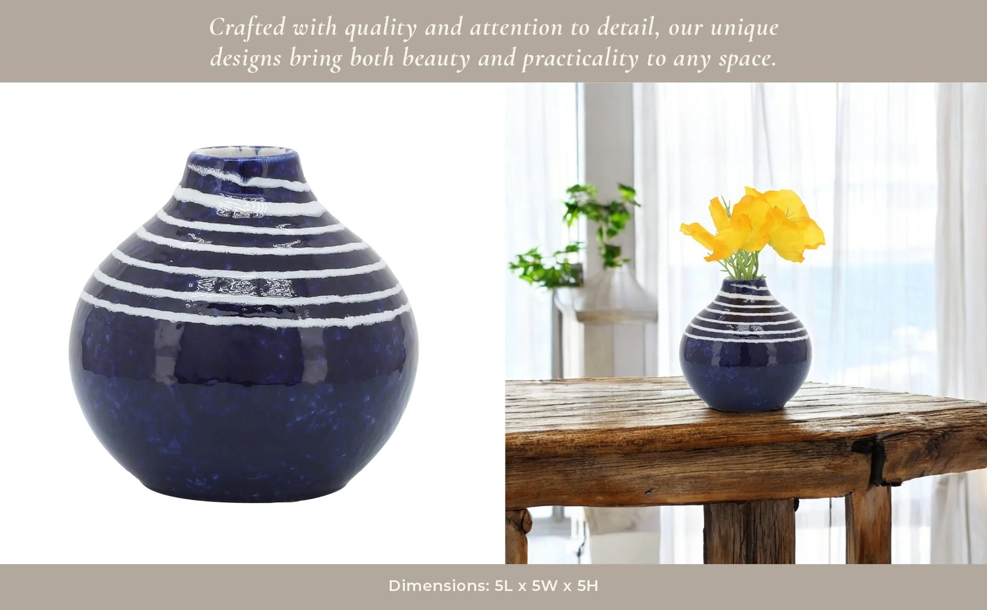Cer, 5"h Primeval Vase, Blue - Image 10