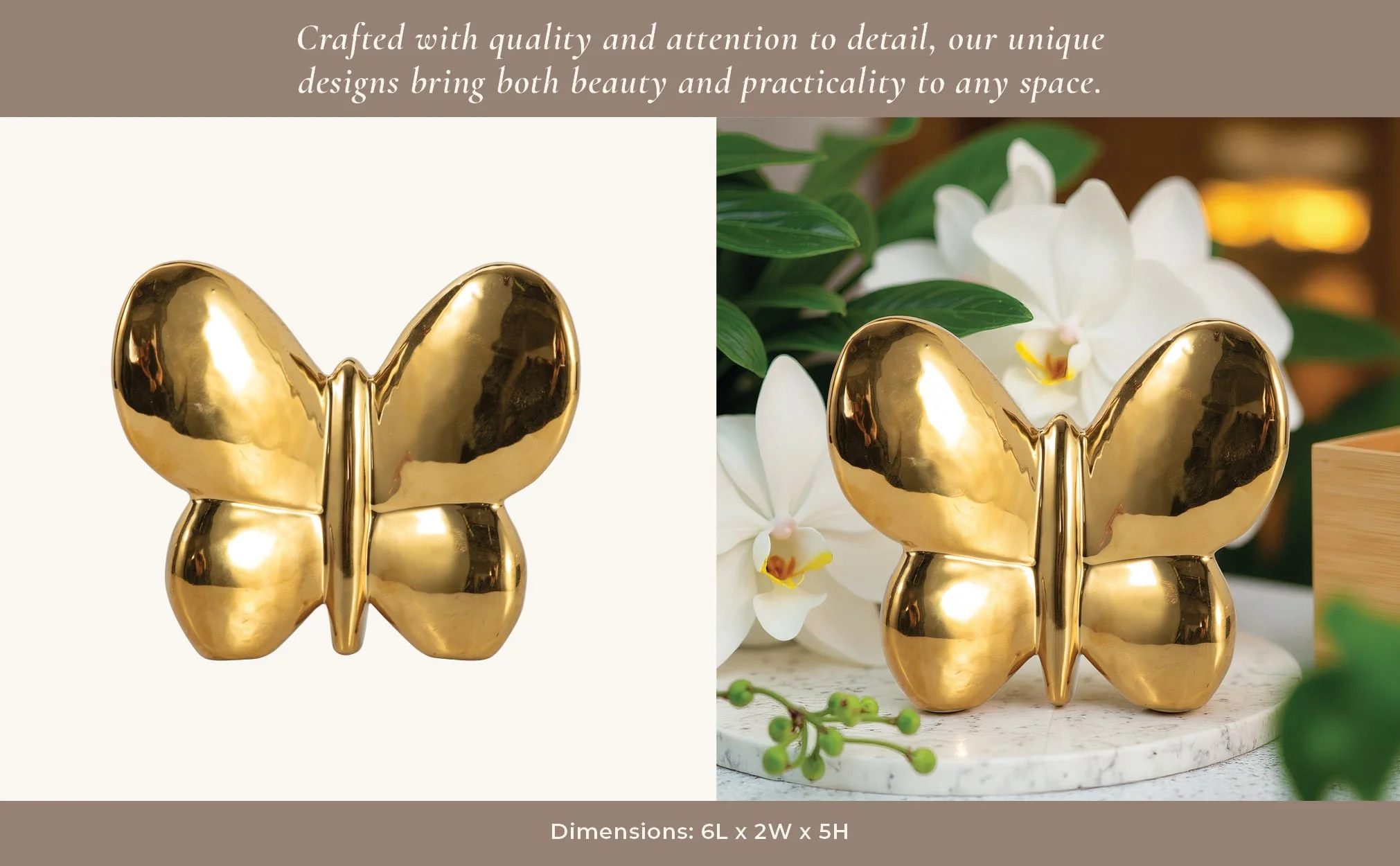 Cer, 6" Balloon Butterfly, Gold - Image 12