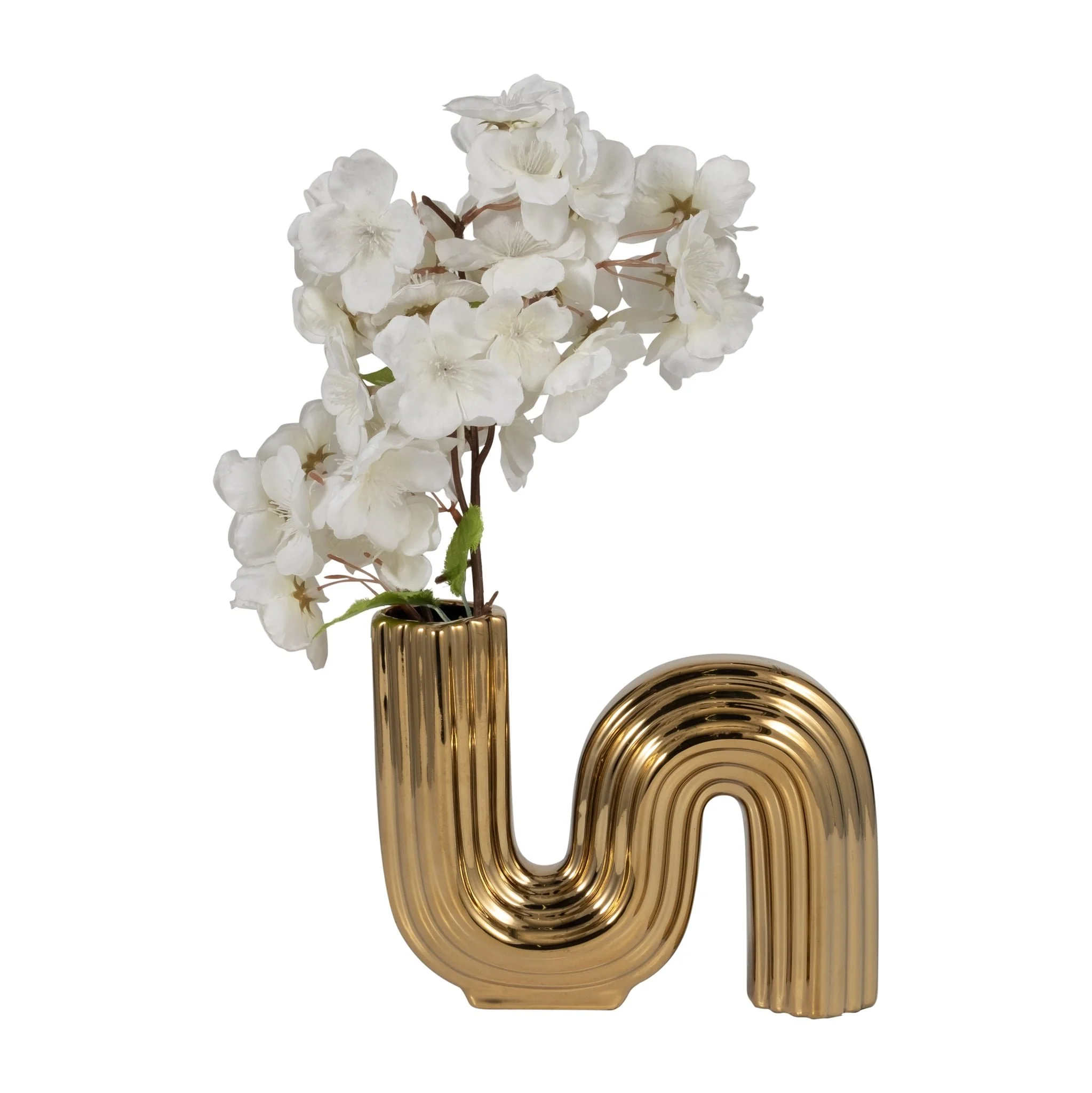 Cer, 6" Loopy Vase, Gold - Image 4