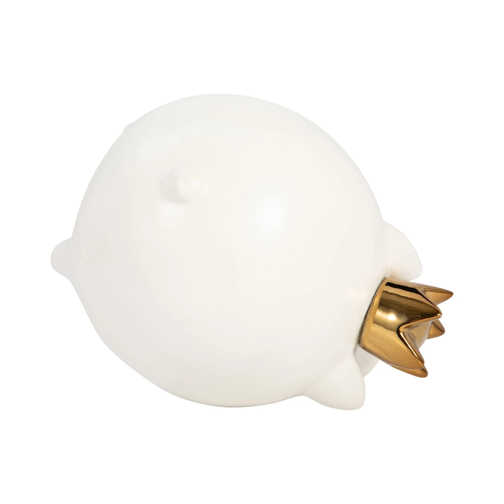 Cer, 6" Pig With Crown, White - Image 6