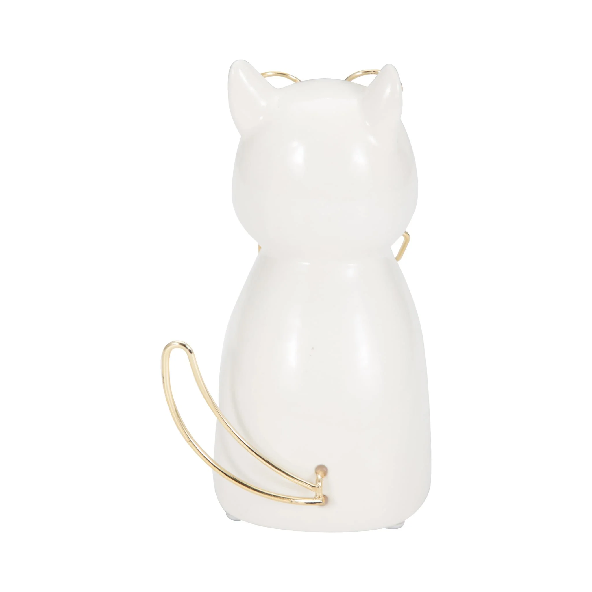 Cer 6"h, Puppy With Gold Glasses And Bowtie, Wht - Image 4