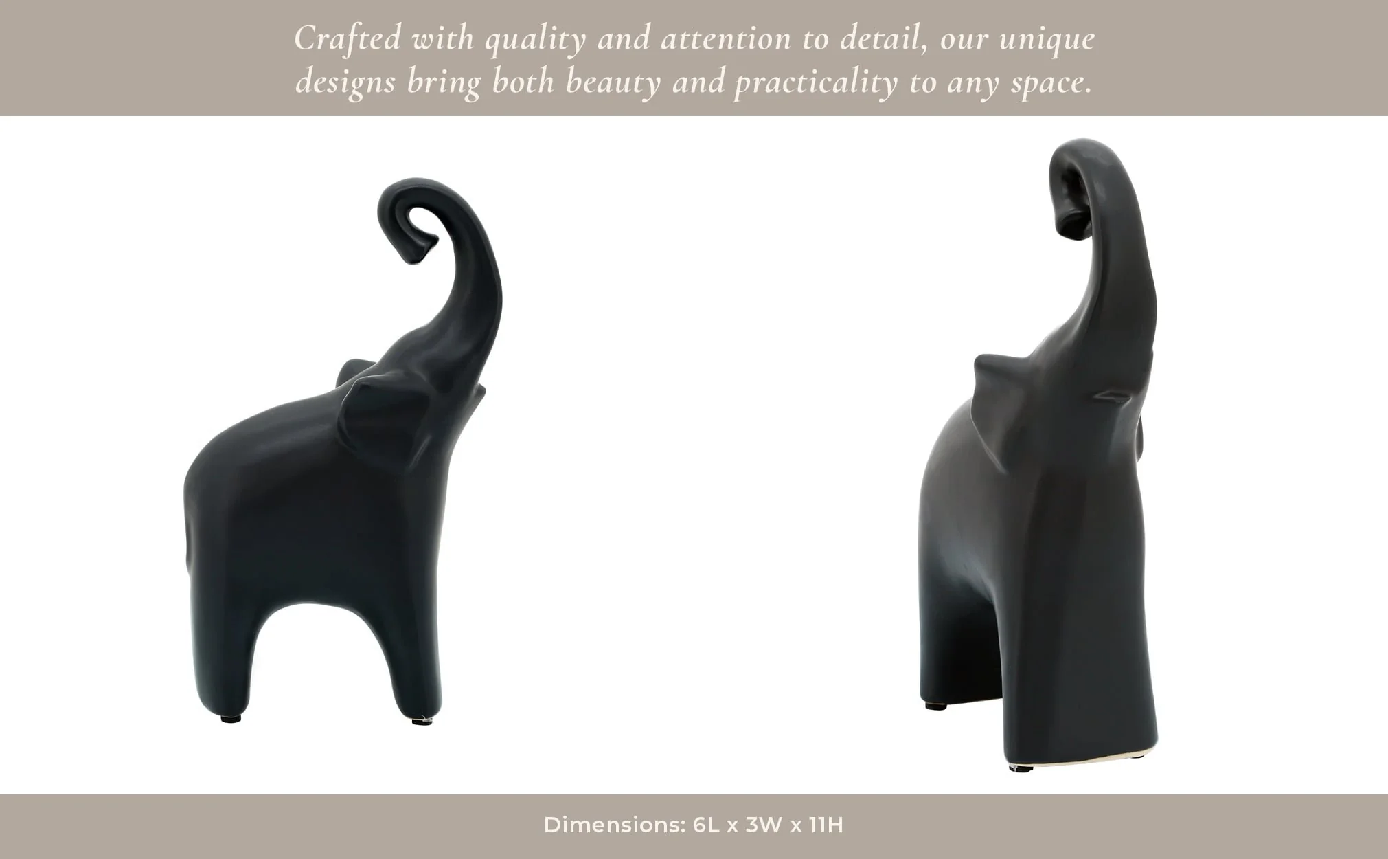 Cer, 6x11"  Elephant Matte Black - Image 13