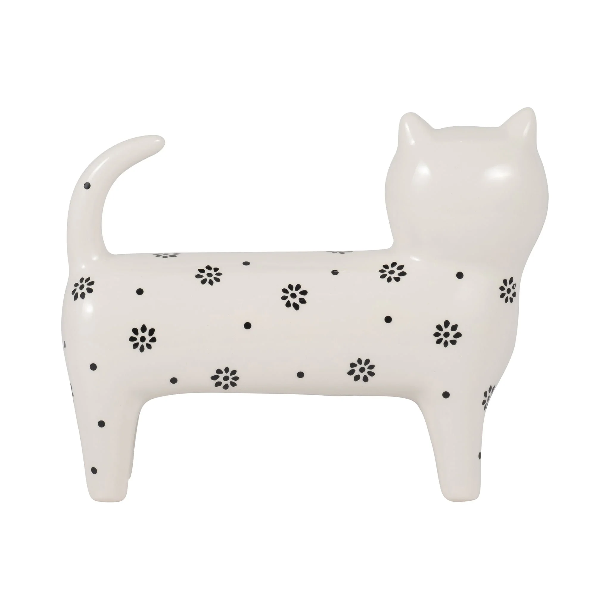 Cer, 7" Daisies Cat, White - Image 4