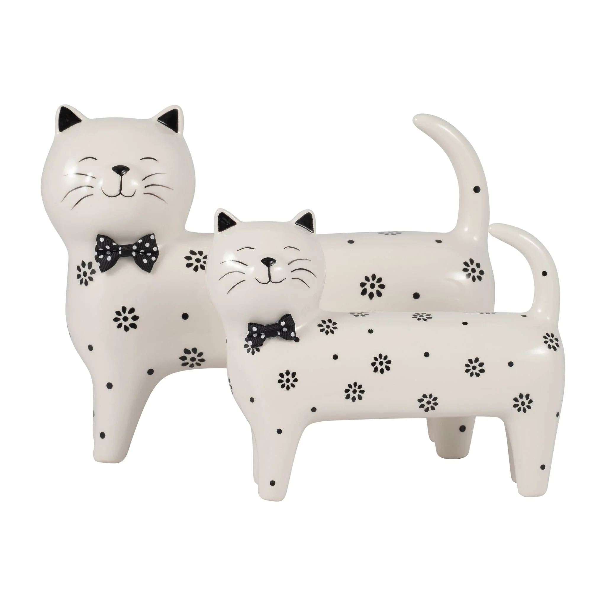 Cer, 7" Daisies Cat, White - Image 8