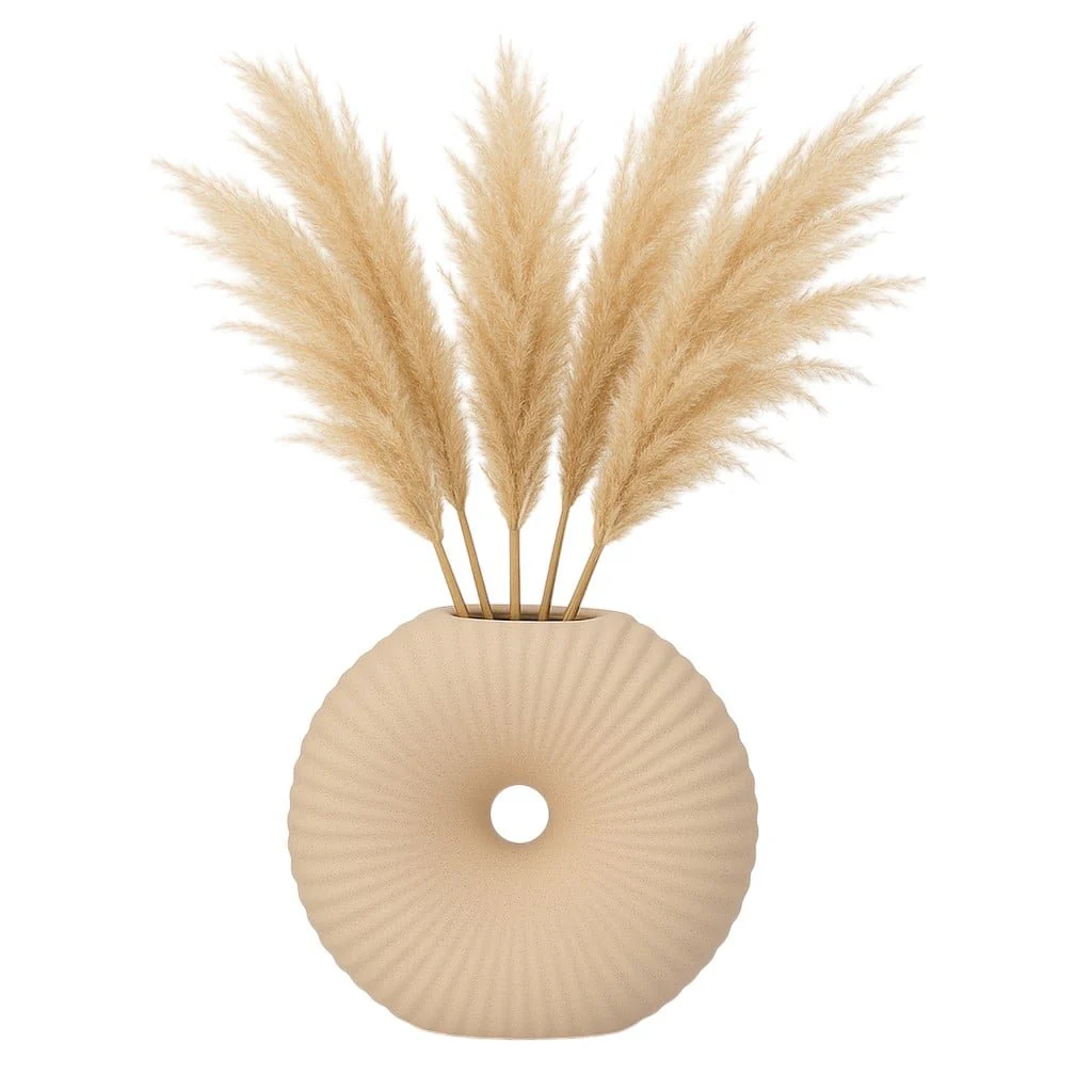 Cer, 7" Donut Hole Vase, Cotton - Image 2
