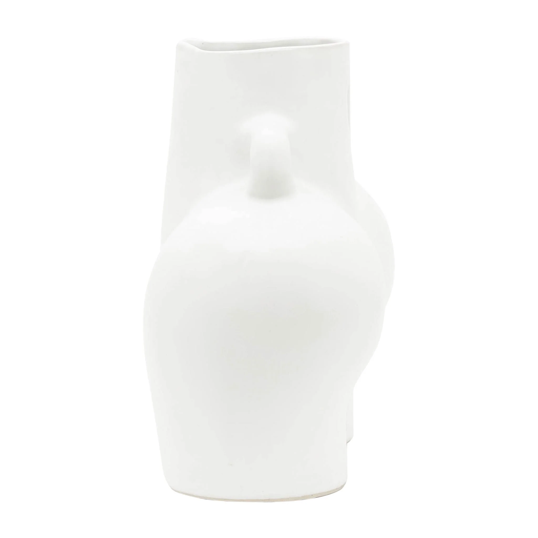 Cer, 7" Half Body Vase, White - Image 4