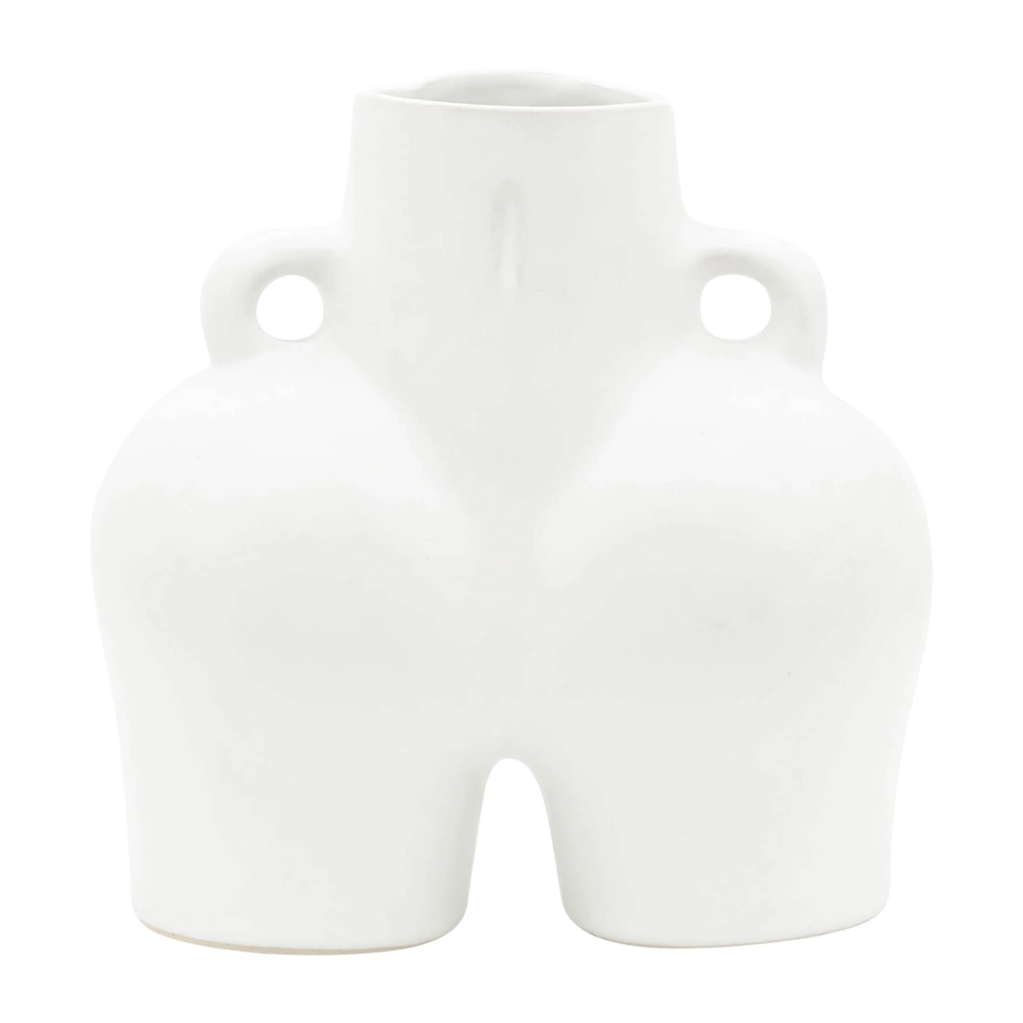 Cer, 7" Half Body Vase, White - Image 5