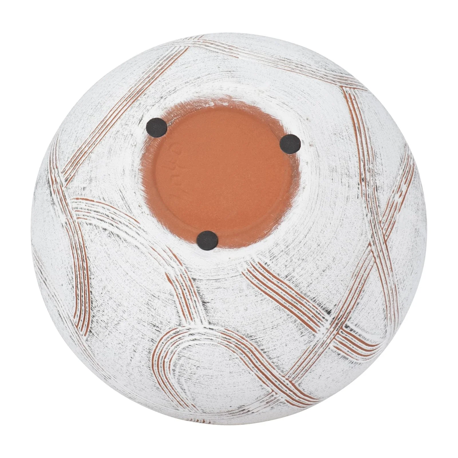 Cer, 7" Round Global Vase, White - Image 6