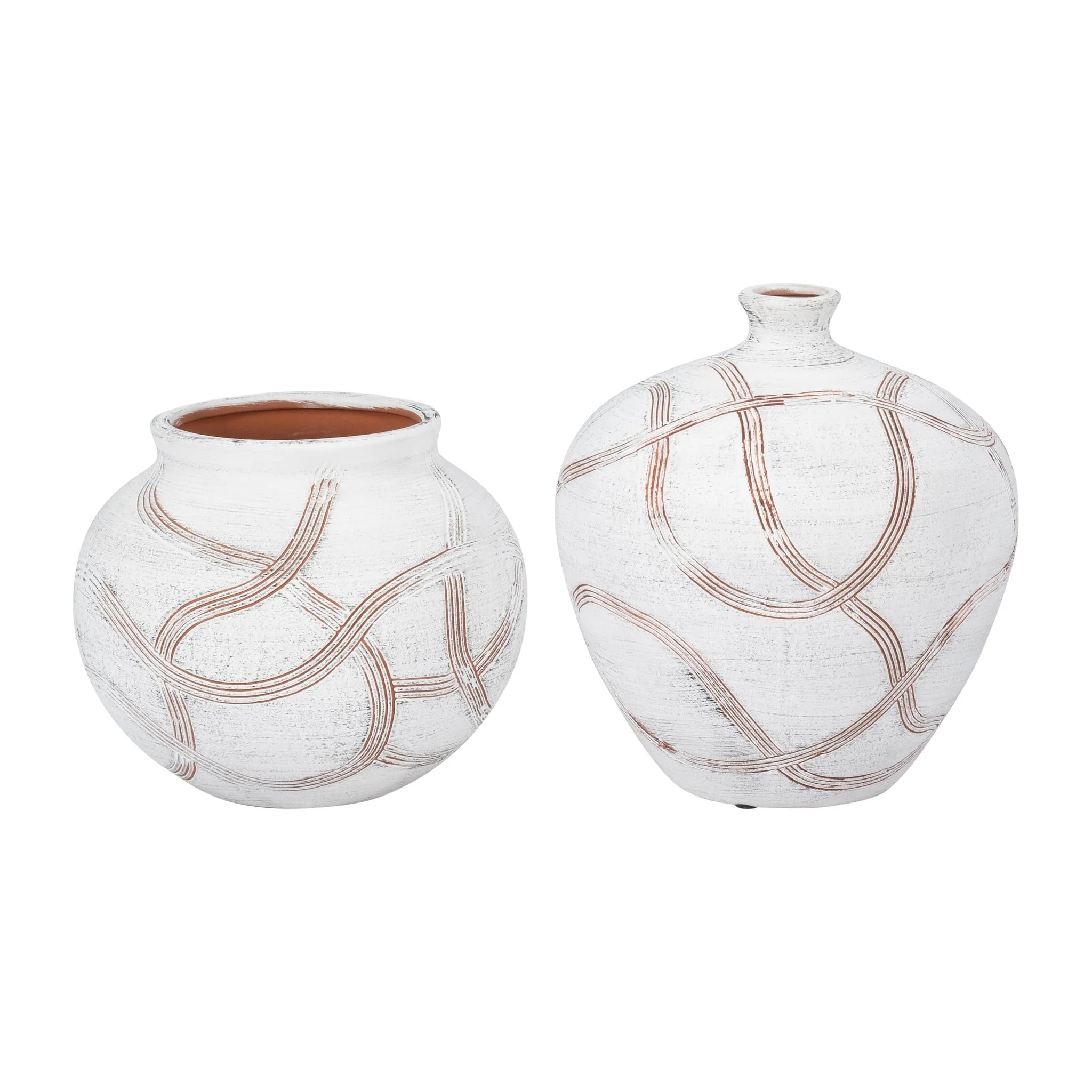 Cer, 7" Round Global Vase, White - Image 7