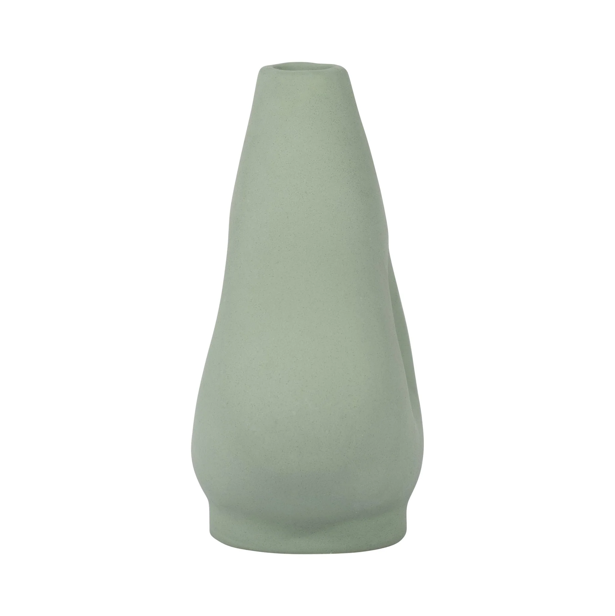 Cer, 7" Short Open Cut-out Nomad Vase, Dark Sage - Image 4