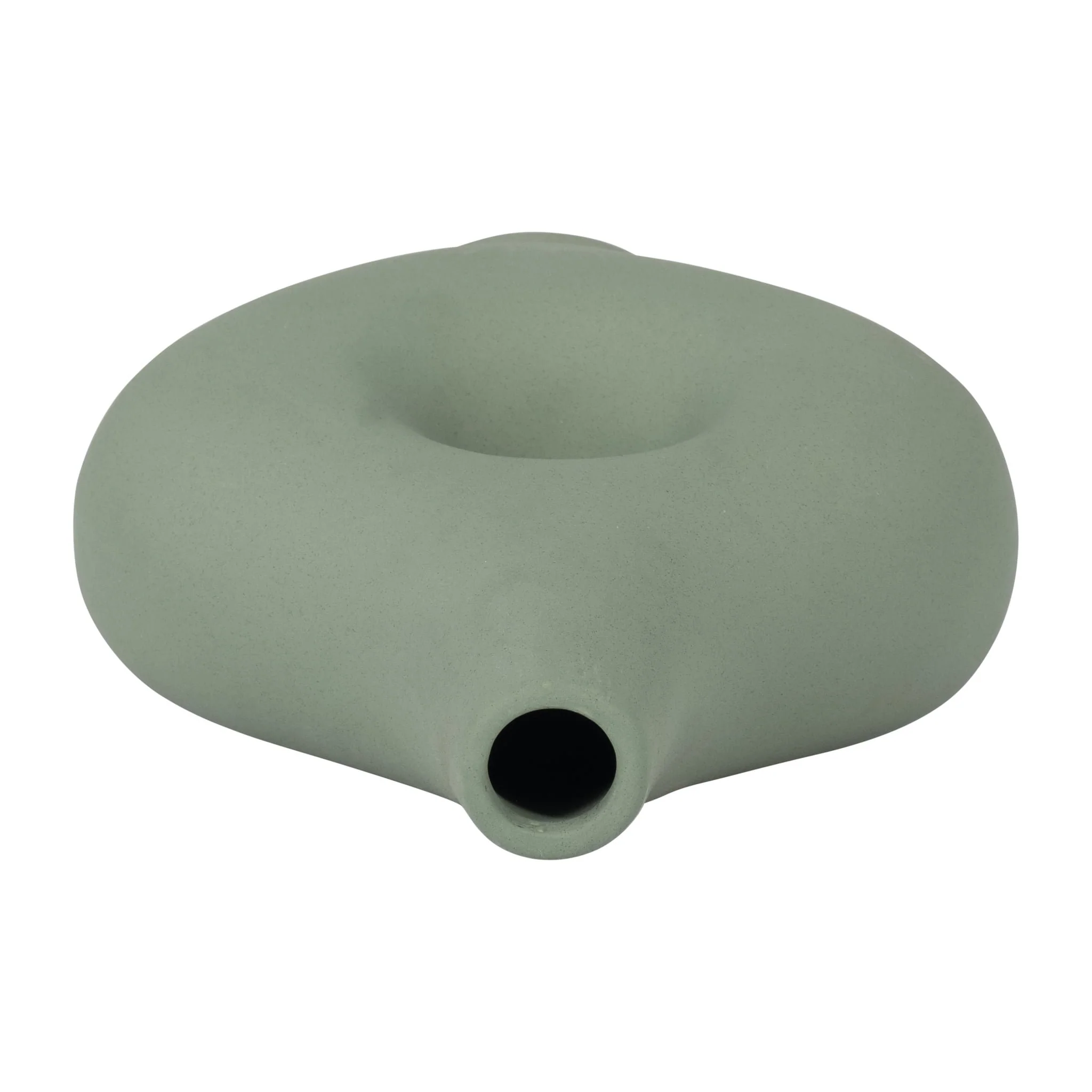 Cer, 7" Short Open Cut-out Nomad Vase, Dark Sage - Image 6