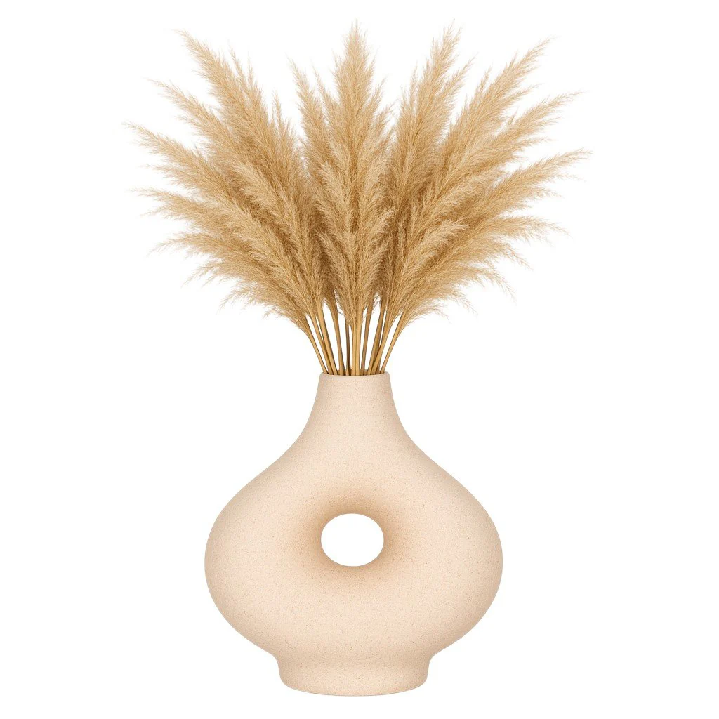 Cer, 7" Short Open Cut-out Nomad Vase, Ivory - Image 2