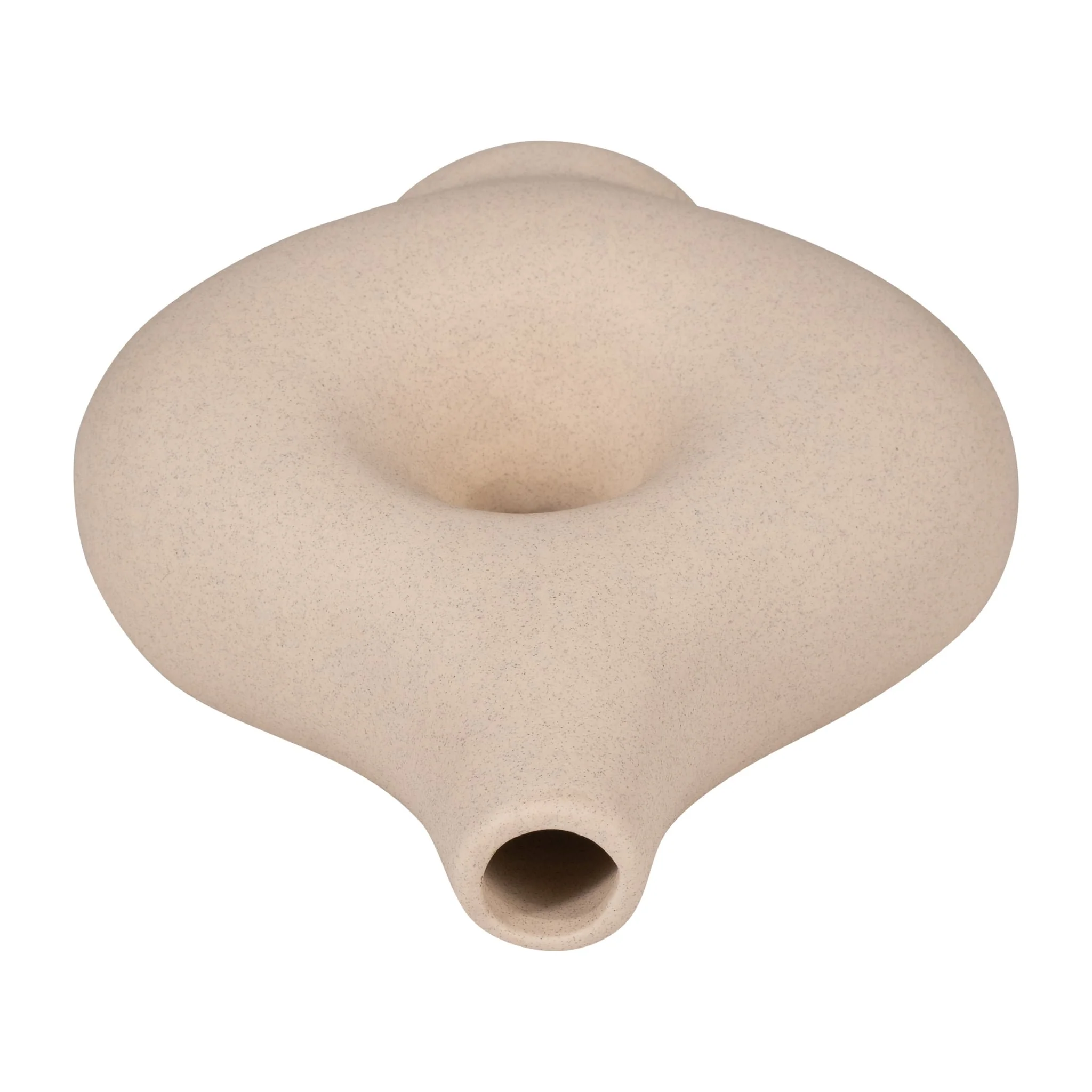 Cer, 7" Short Open Cut-out Nomad Vase, Ivory - Image 6