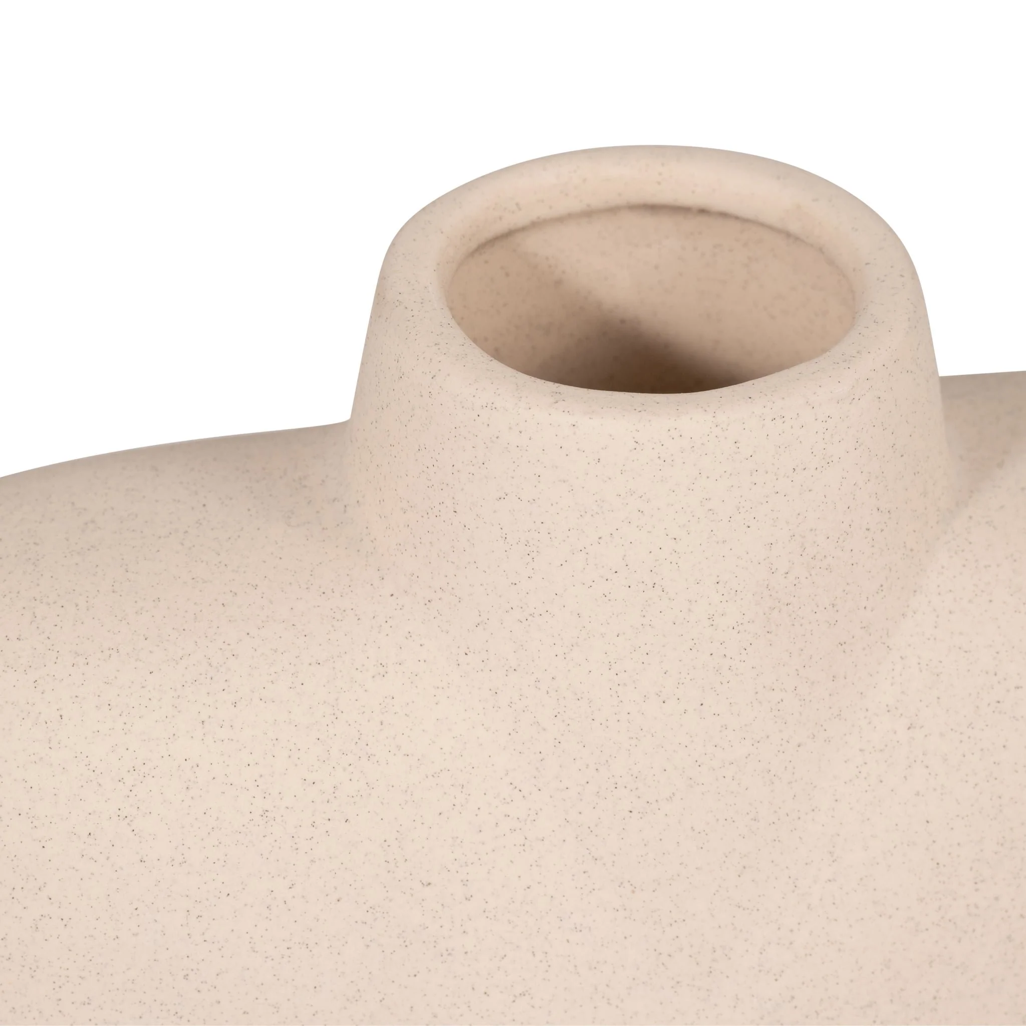 Cer, 7" Square Shape Vase, Ivory - Image 5
