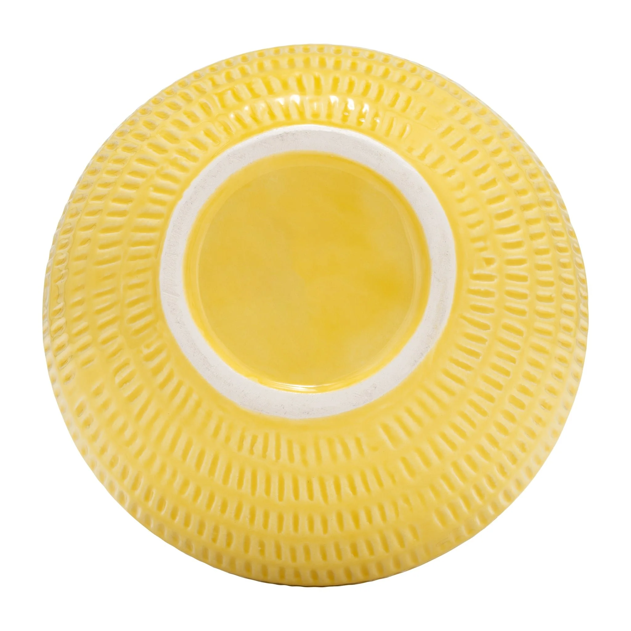 Cer,7",stripe Oval Vase,yellow - Image 6