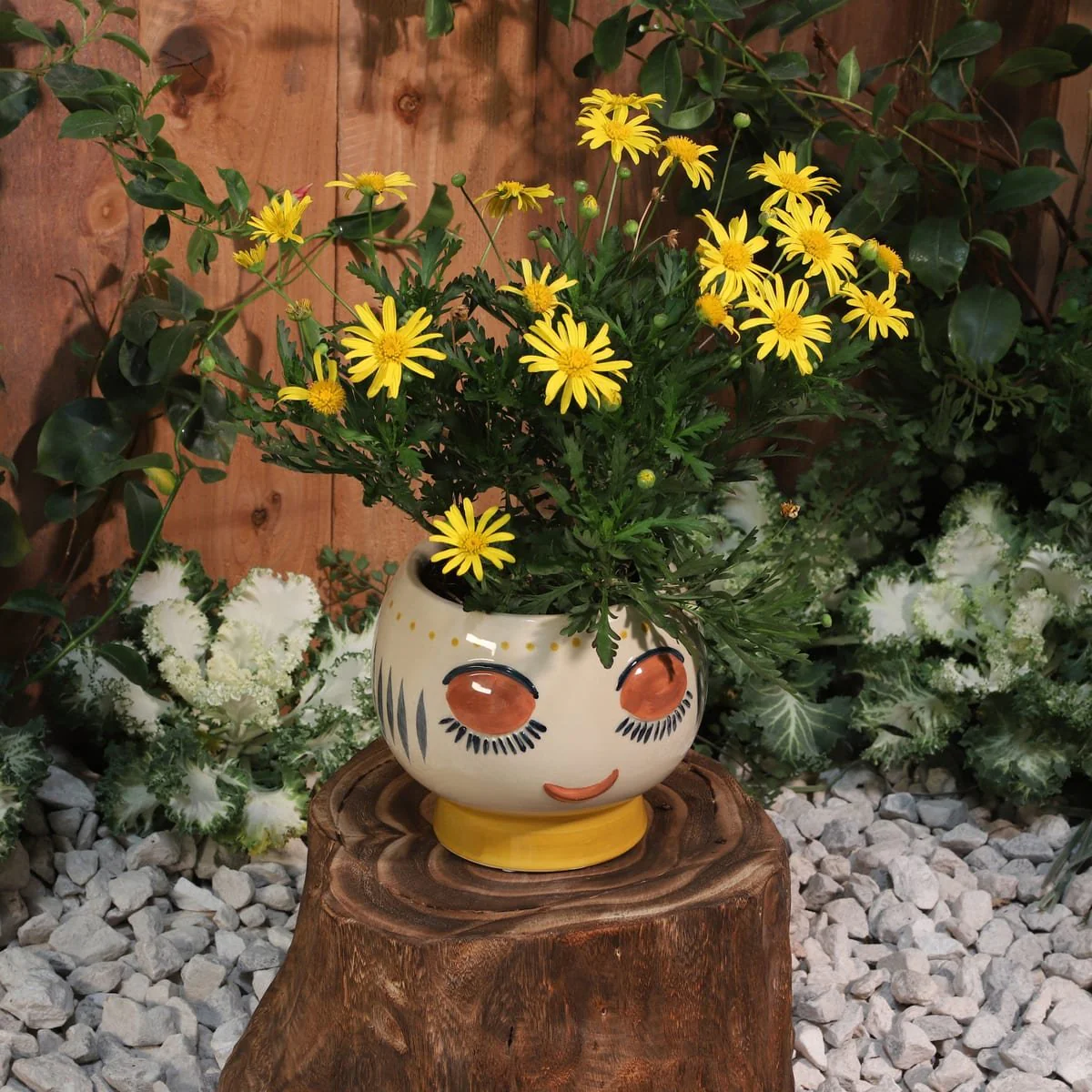 Cer, 7"d Face Planter, Multi - Image 10