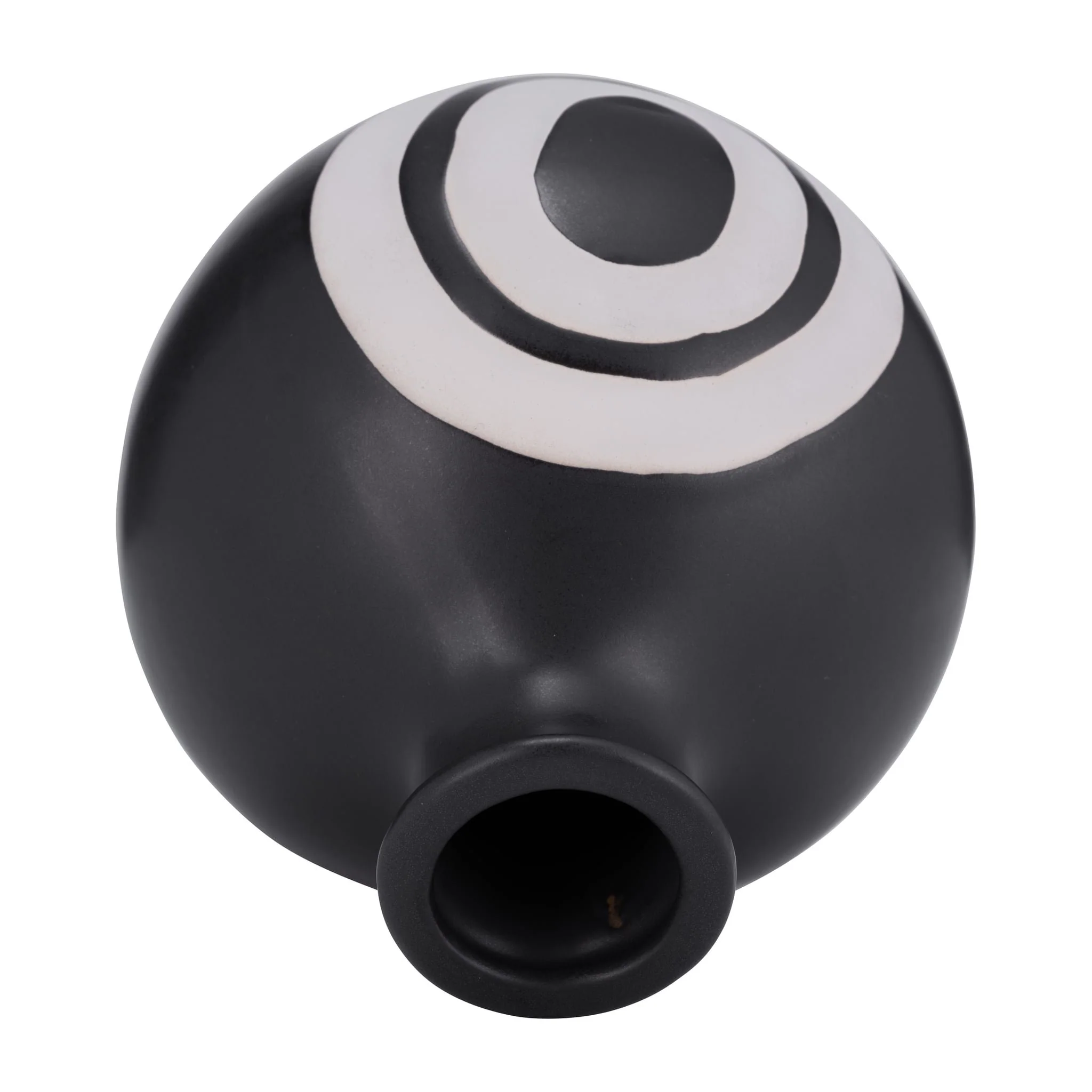 Cer, 7"h Abstract Vase, Black - Image 5