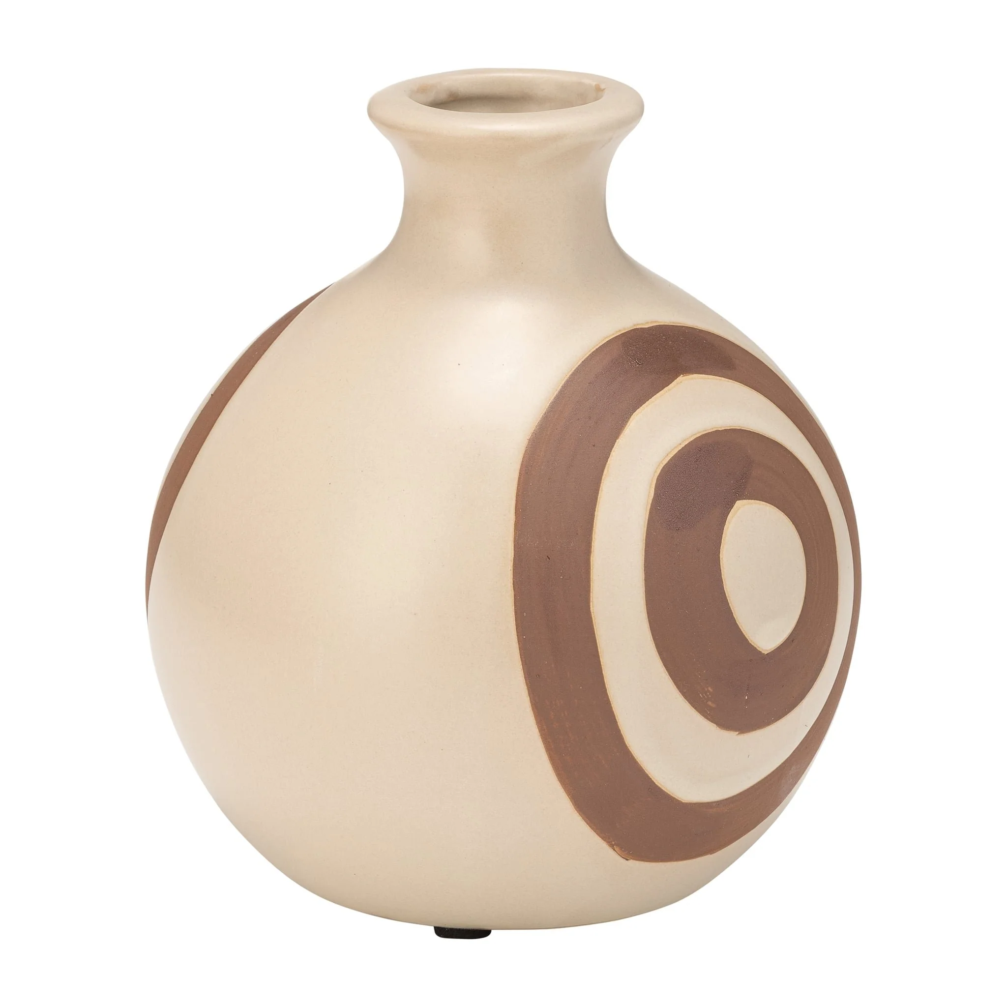 Cer, 7"h Abstract Vase, Irish Cream - Image 3