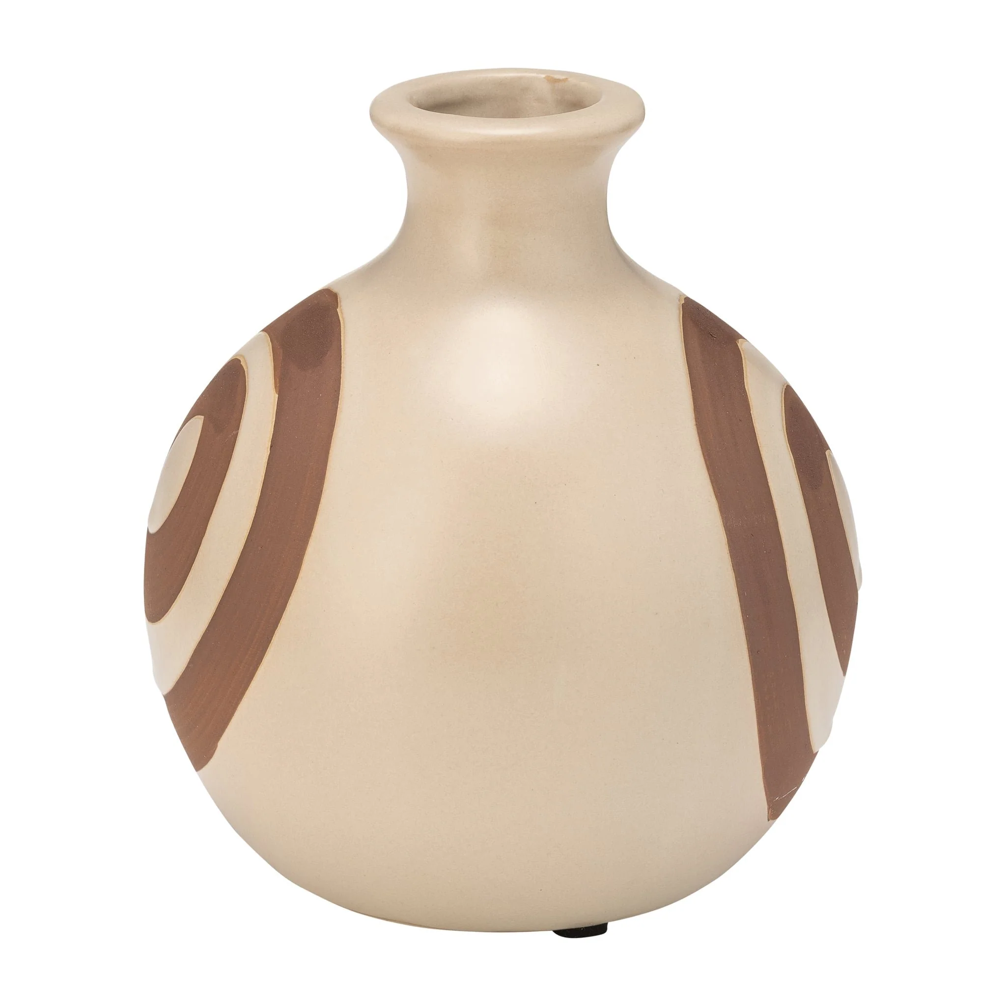 Cer, 7"h Abstract Vase, Irish Cream - Image 4