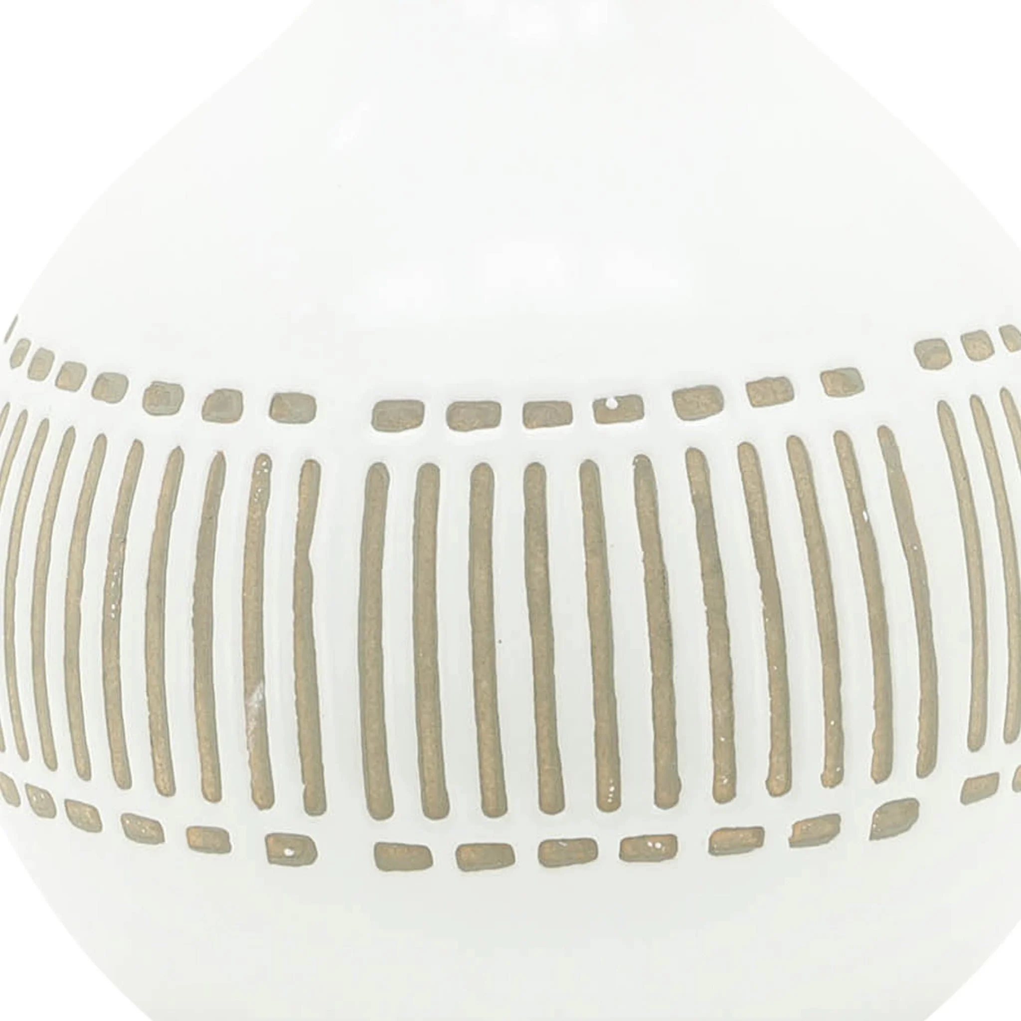 Cer, 7"h Round Aztec Vase, Gray - Image 7