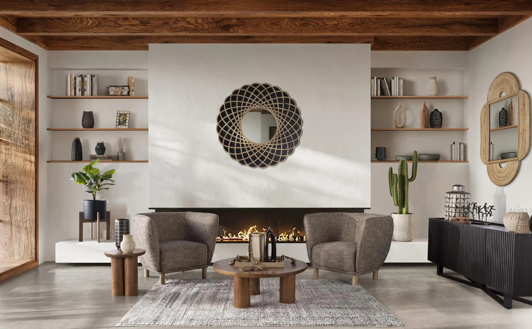 Cer, 7"h Vase W/ Weaving, Black - Image 9