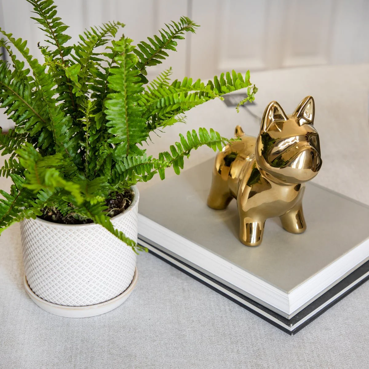 Cer, 8" Dog Table Deco, Gold - Image 7