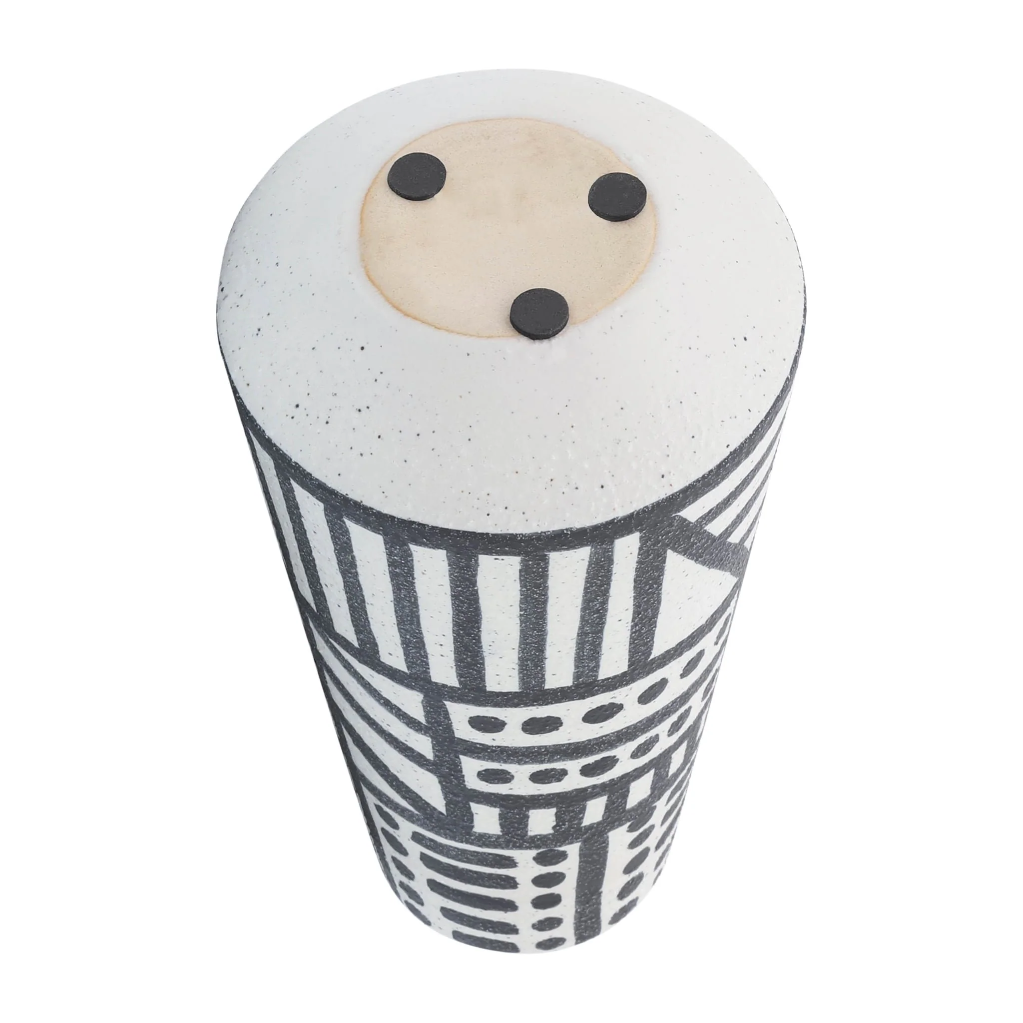 Cer, 8" Eclectic Vase, Black/white - Image 5